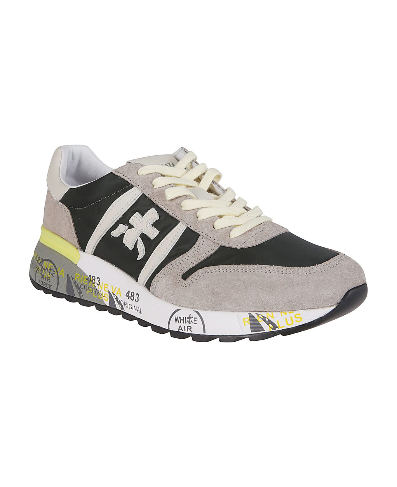 Premiata Sneakers In Suede And Nylon - Green