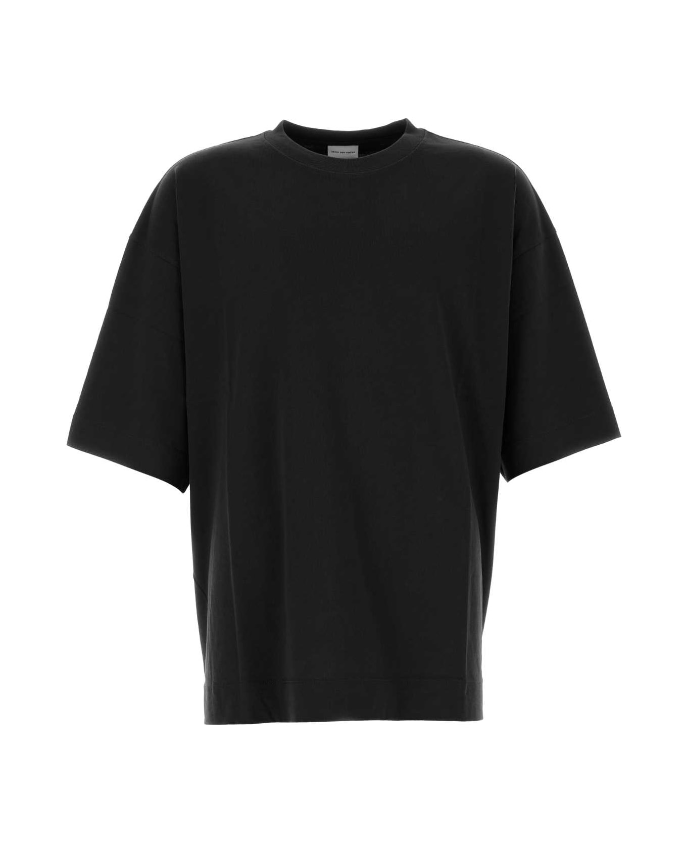 Dries Van Noten Black Cotton Hen Oversize T-shirt - Black