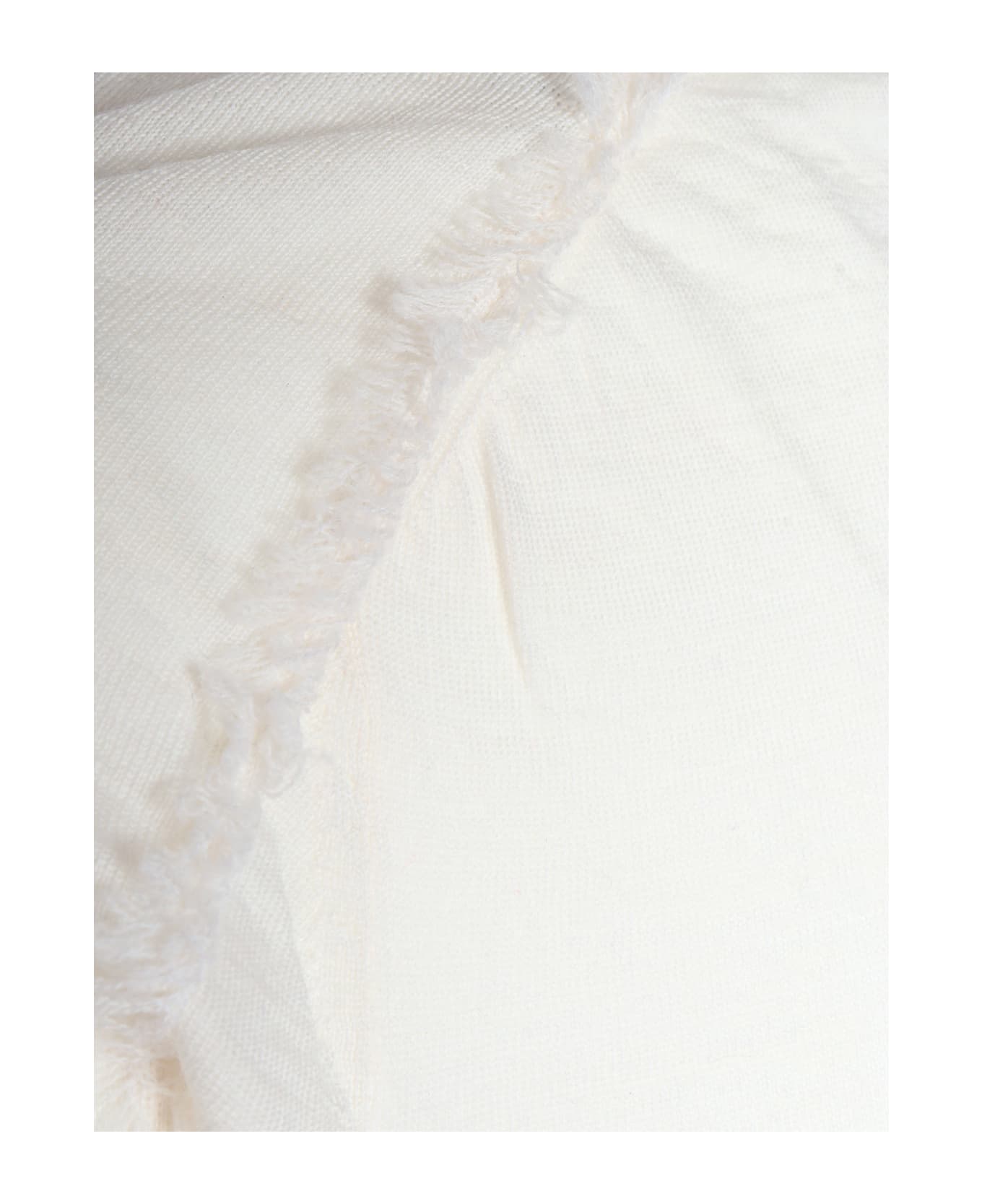 Ballantyne White Short Sleeved Sweater - WHITE ニットウェア