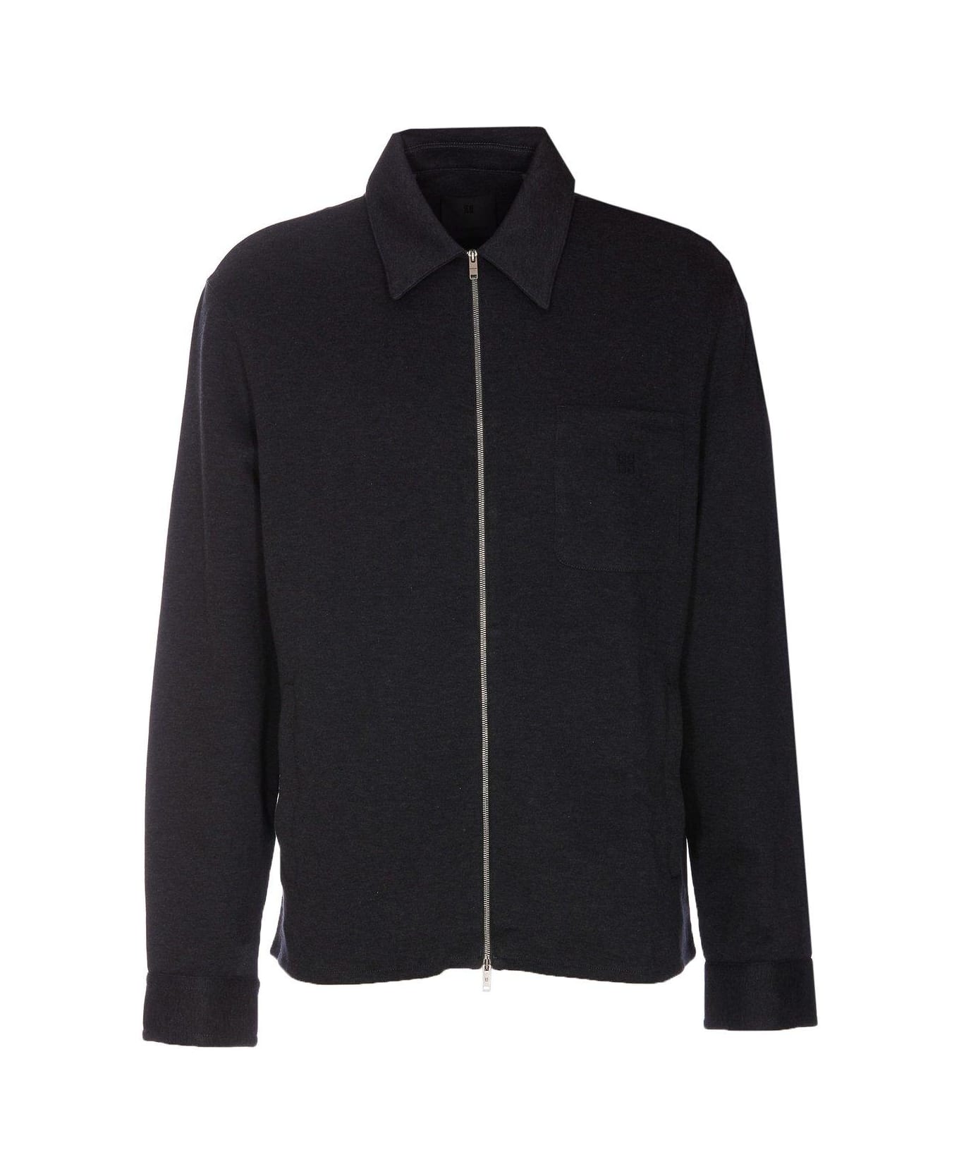 Givenchy Zip-up Long-sleeved Shirt - Grey