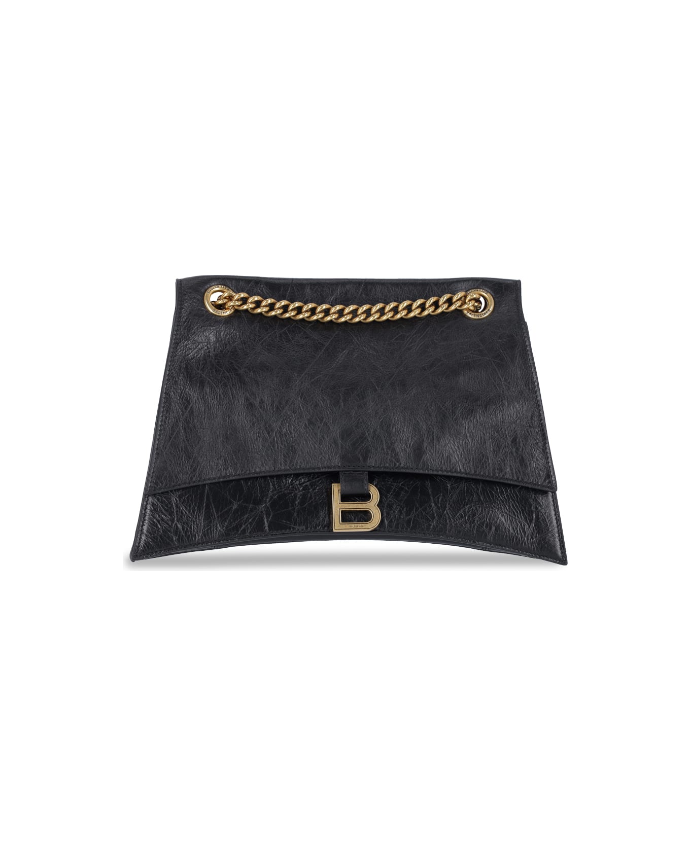 Balenciaga Crush Shoulder Bag - Black