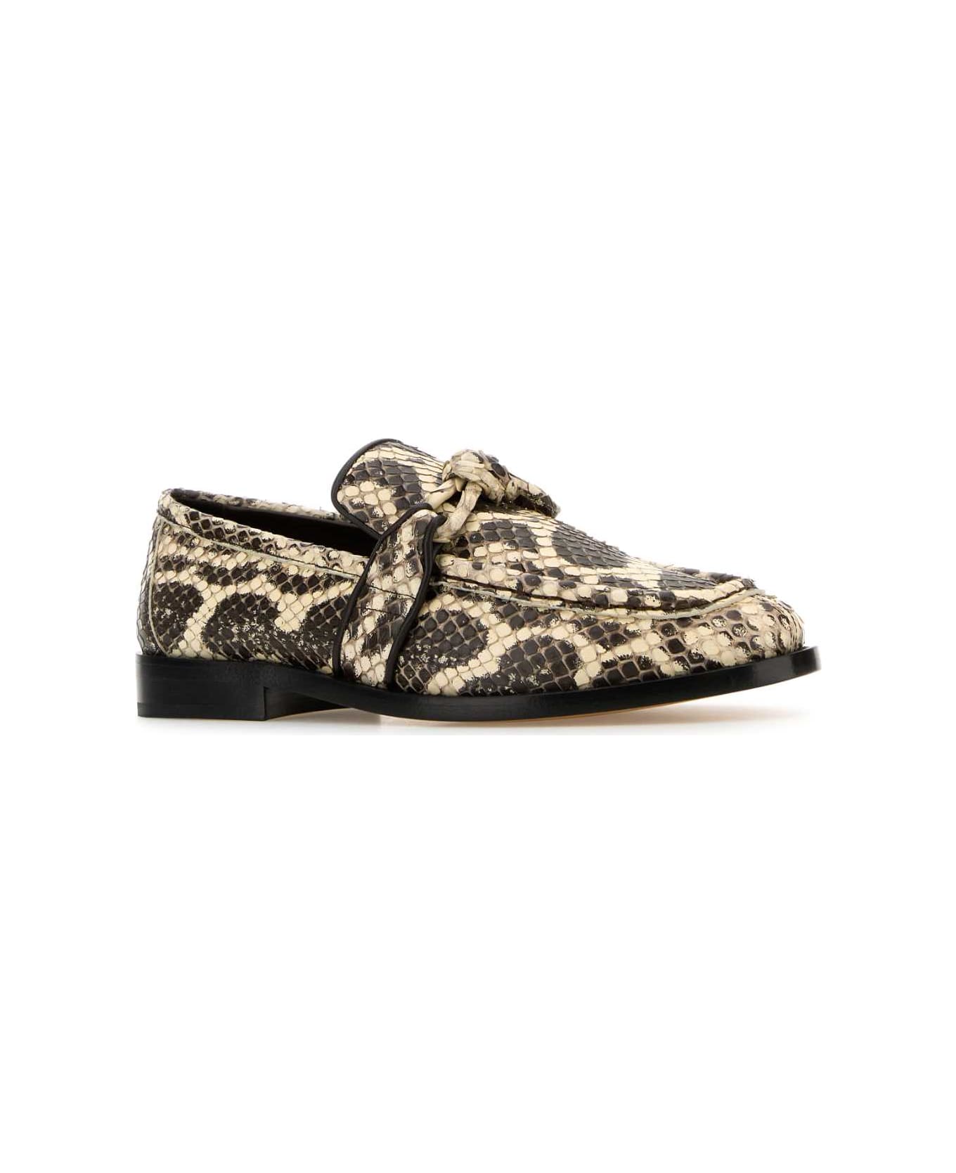 Bottega Veneta Multicolor Leather Astaire Loafers - ONYX