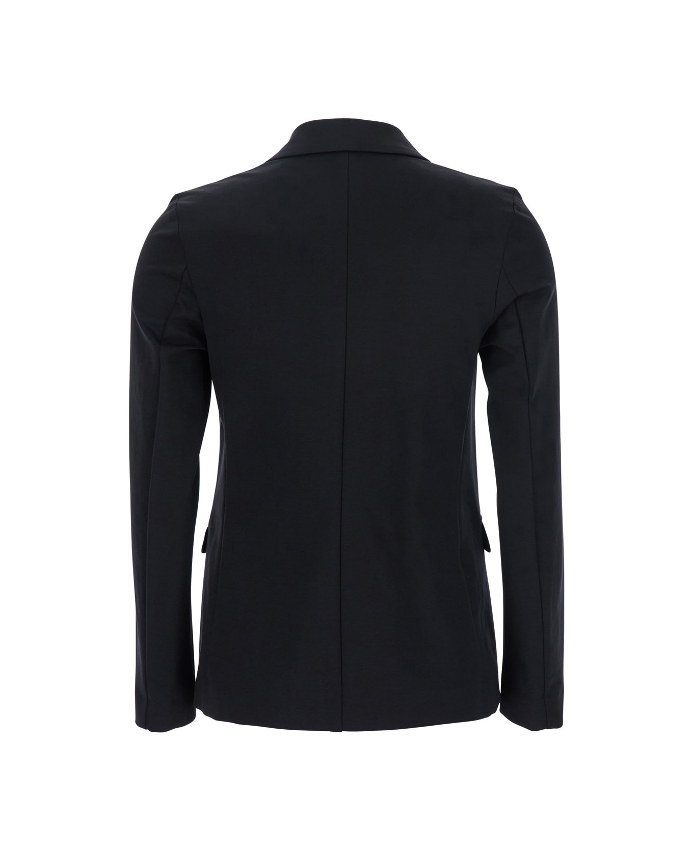 Merci Black Double-breasted Jacket With Peak Revers In Fabric Woman - Black