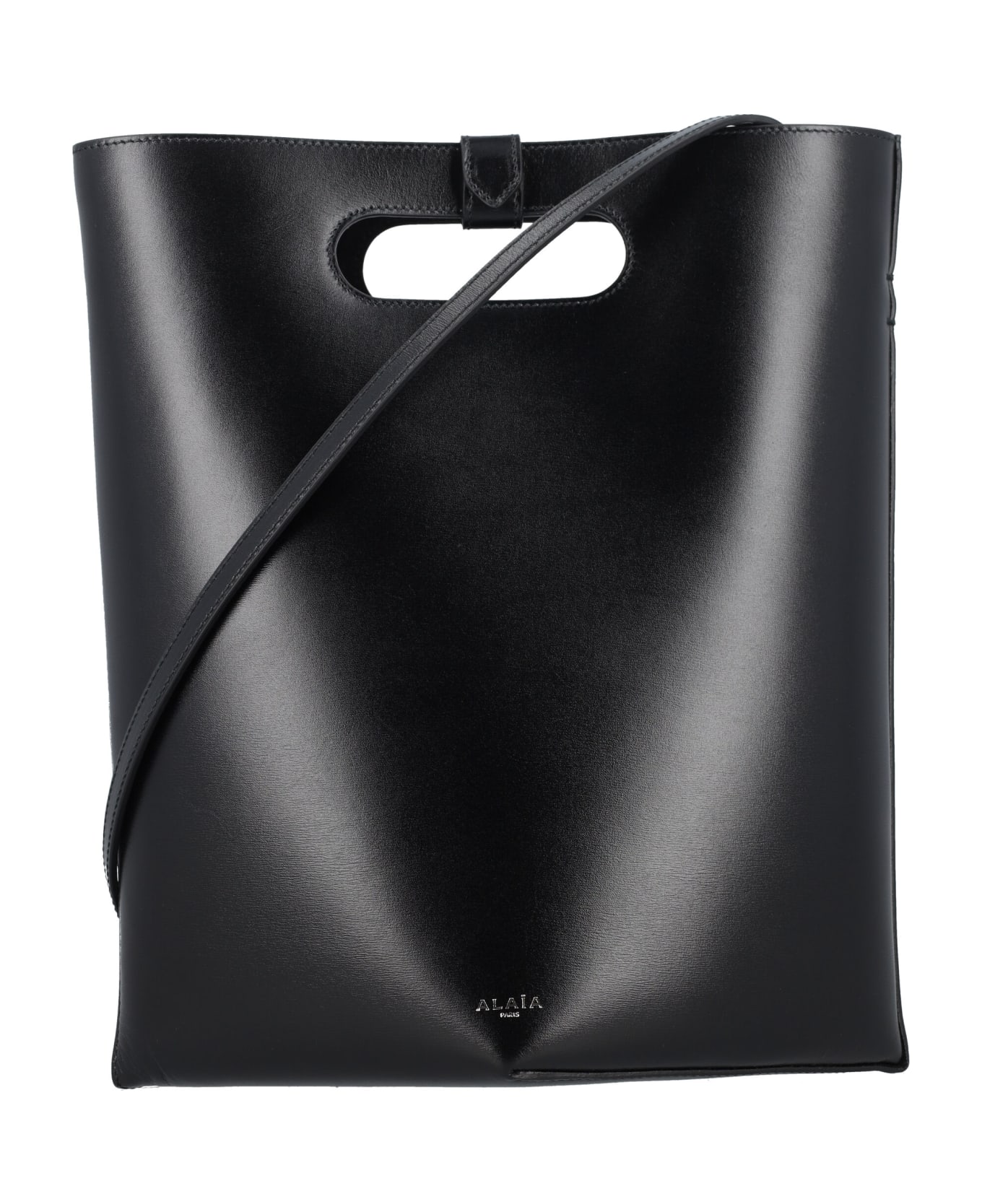 Alaia Folded Tote Bag - BLACK