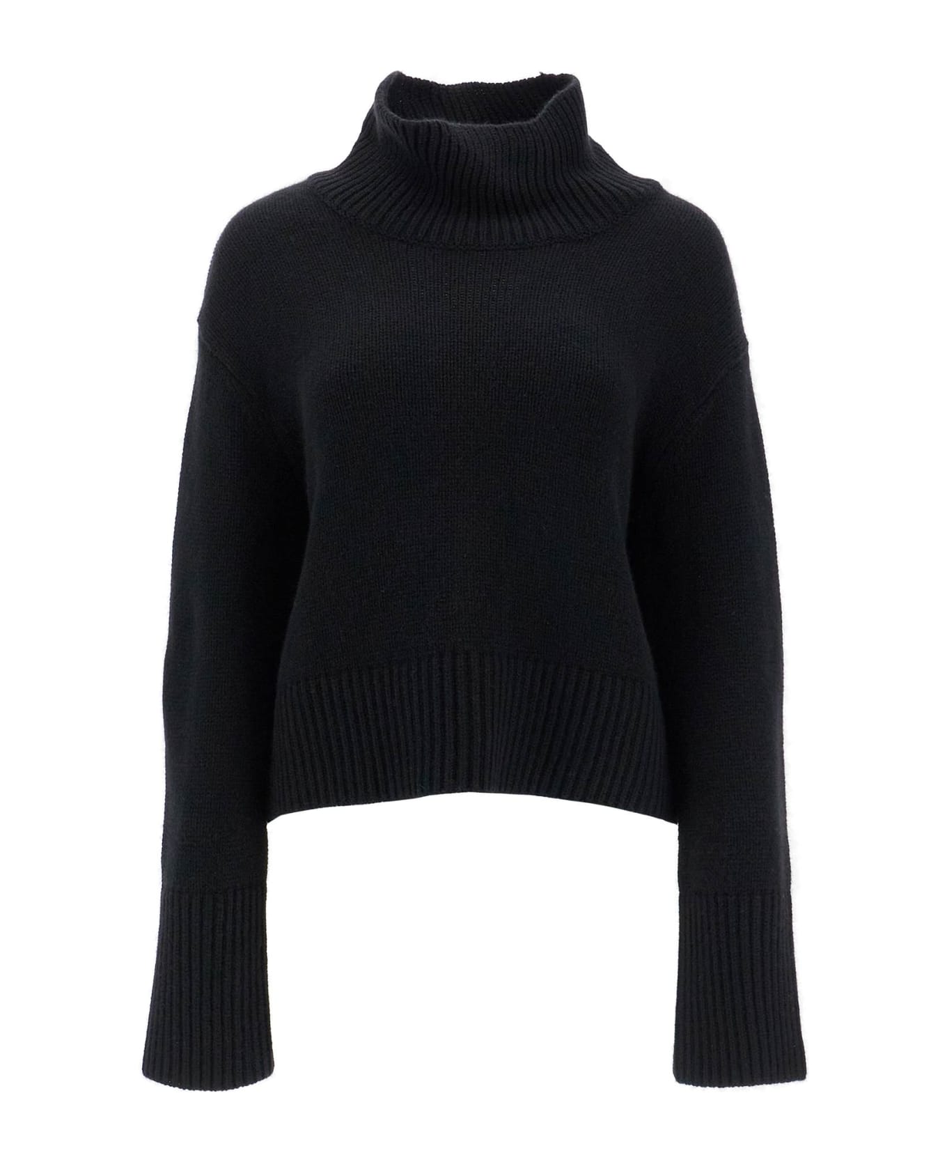 Lisa Yang High-necked Fleur Sweater - Bl Black