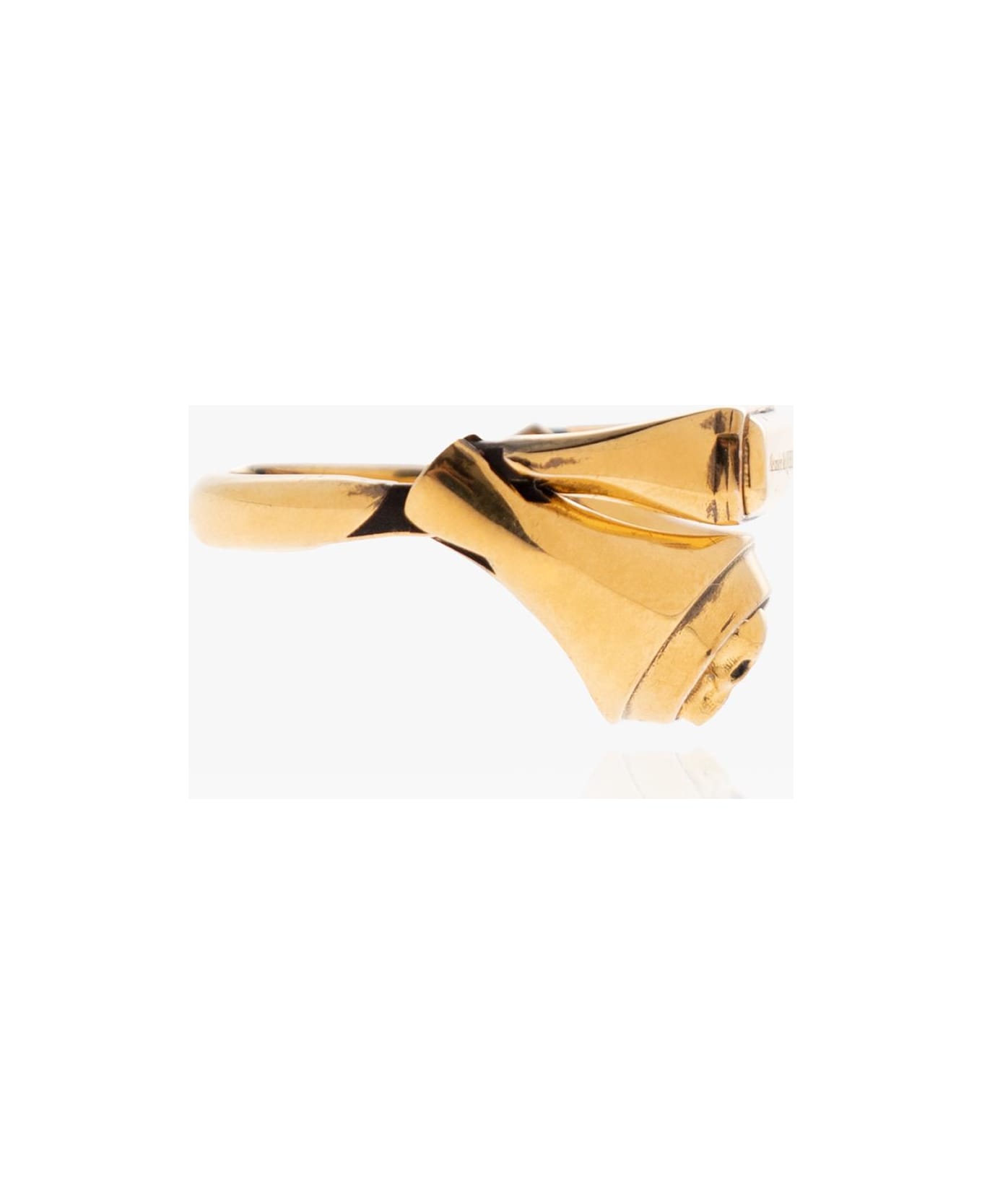 Alexander McQueen Ring With Logo - GOLD リング