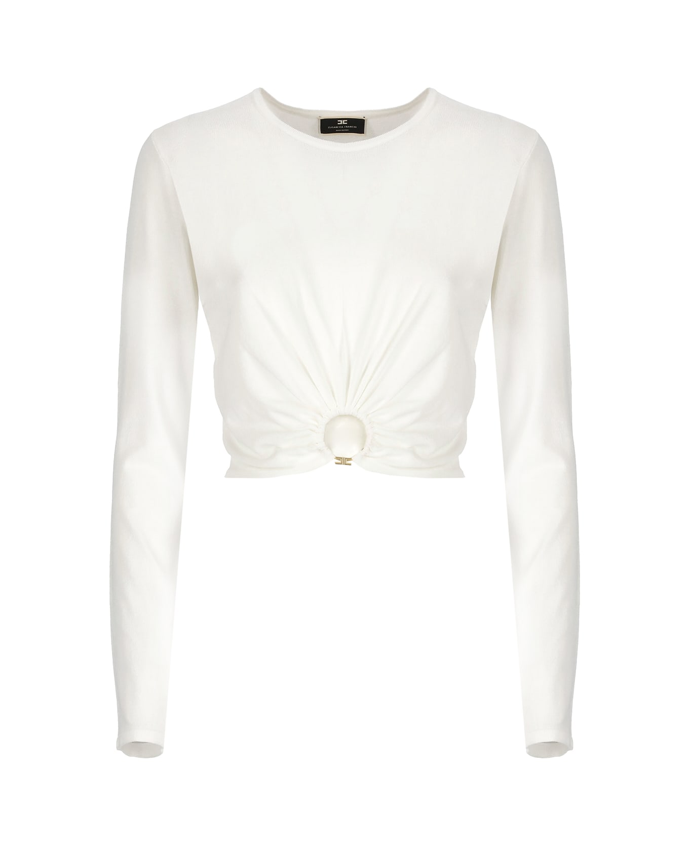 Elisabetta Franchi Viscose Sweater - White ニットウェア