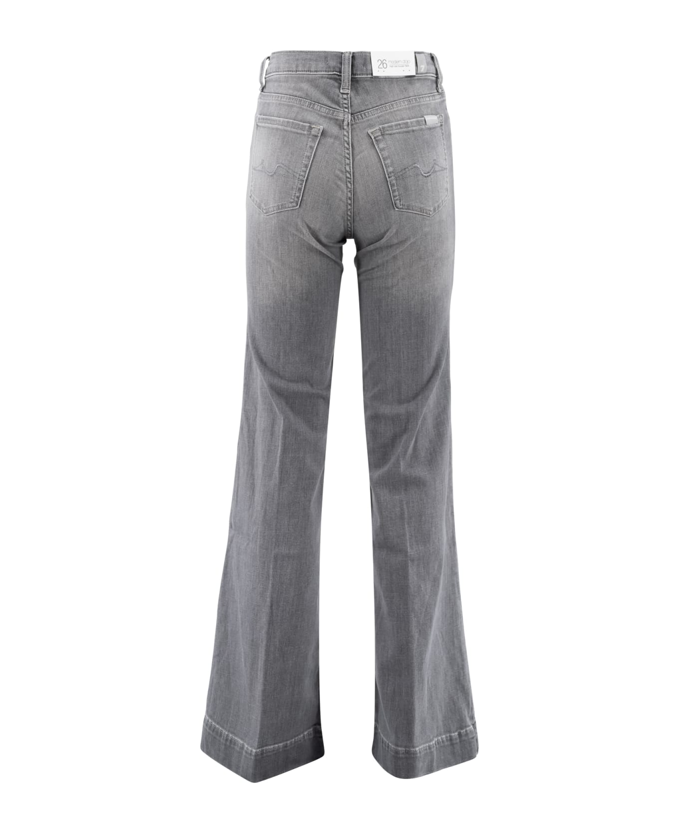 7 For All Mankind Modern Dojo High-rise Flared Jeans - Grey
