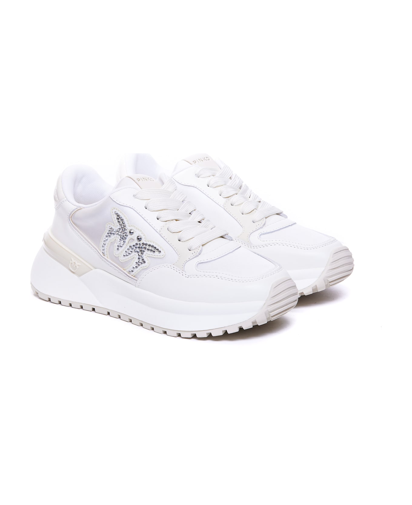 Pinko Gem Sneakers - White