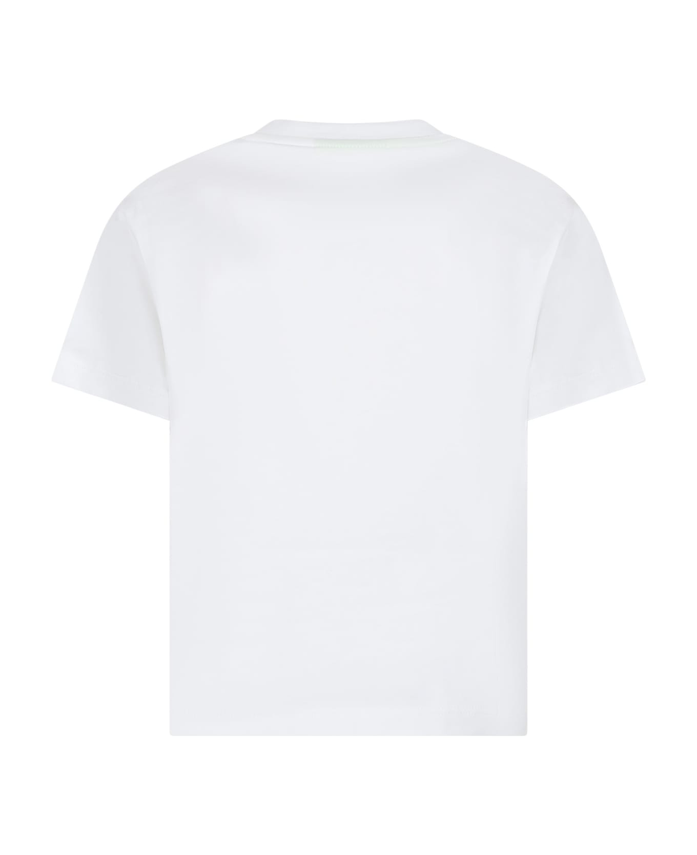 Barrow White T-shirt For Boy With Logo - White