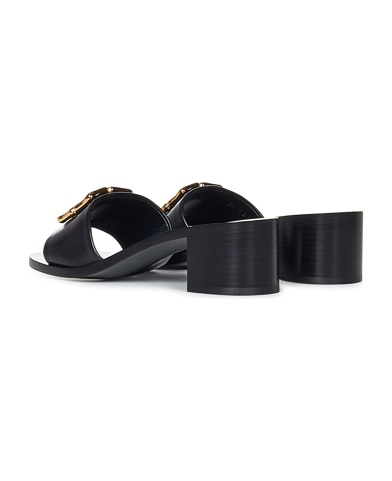 Givenchy Black Leather Mules - BLACK