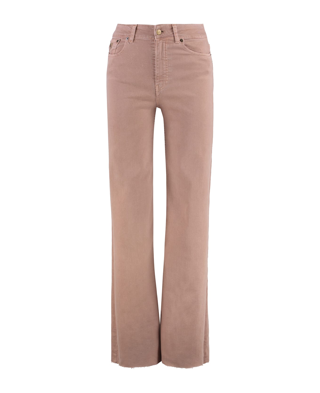 Lois Palazzo Edge 5-pocket Straight-leg Jeans - Pink