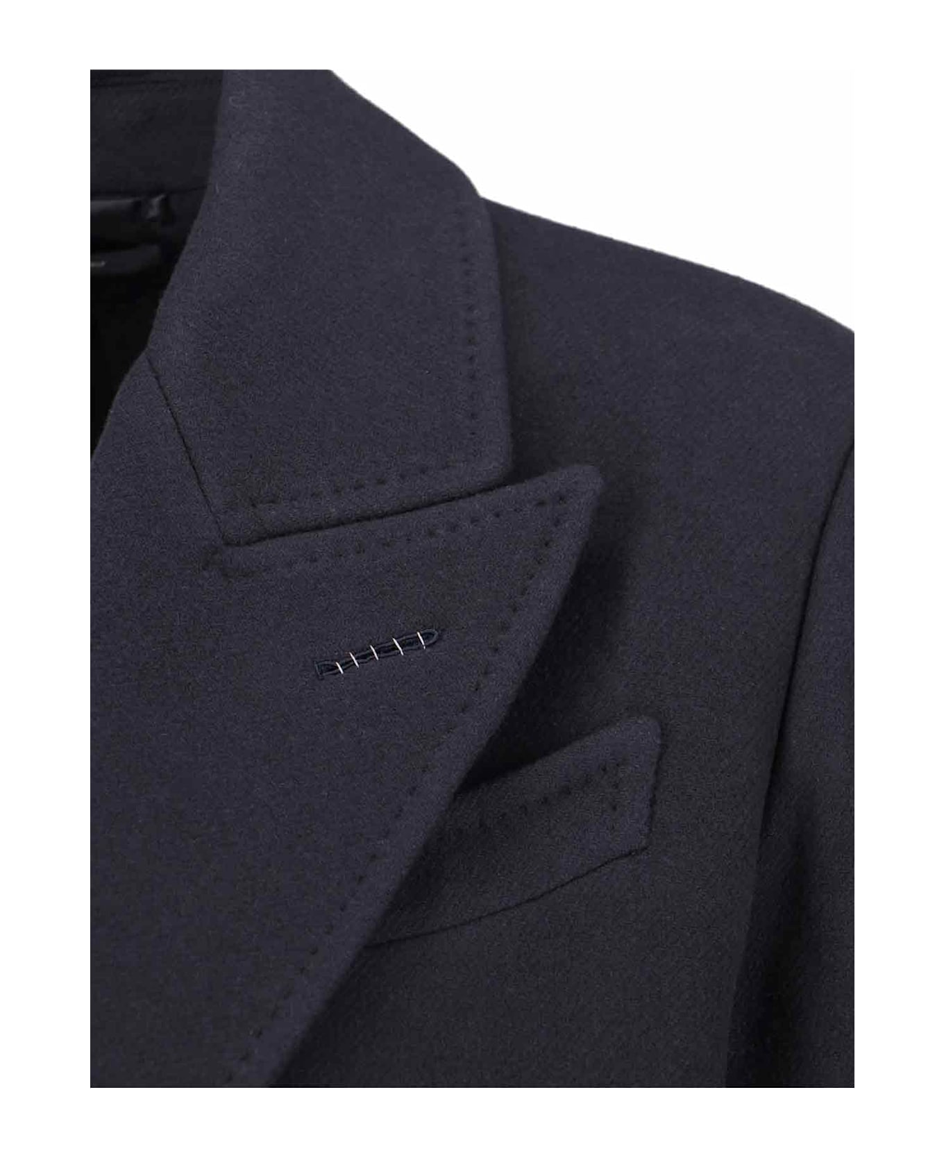 Tom Ford Virgin Wool Coat - Blue