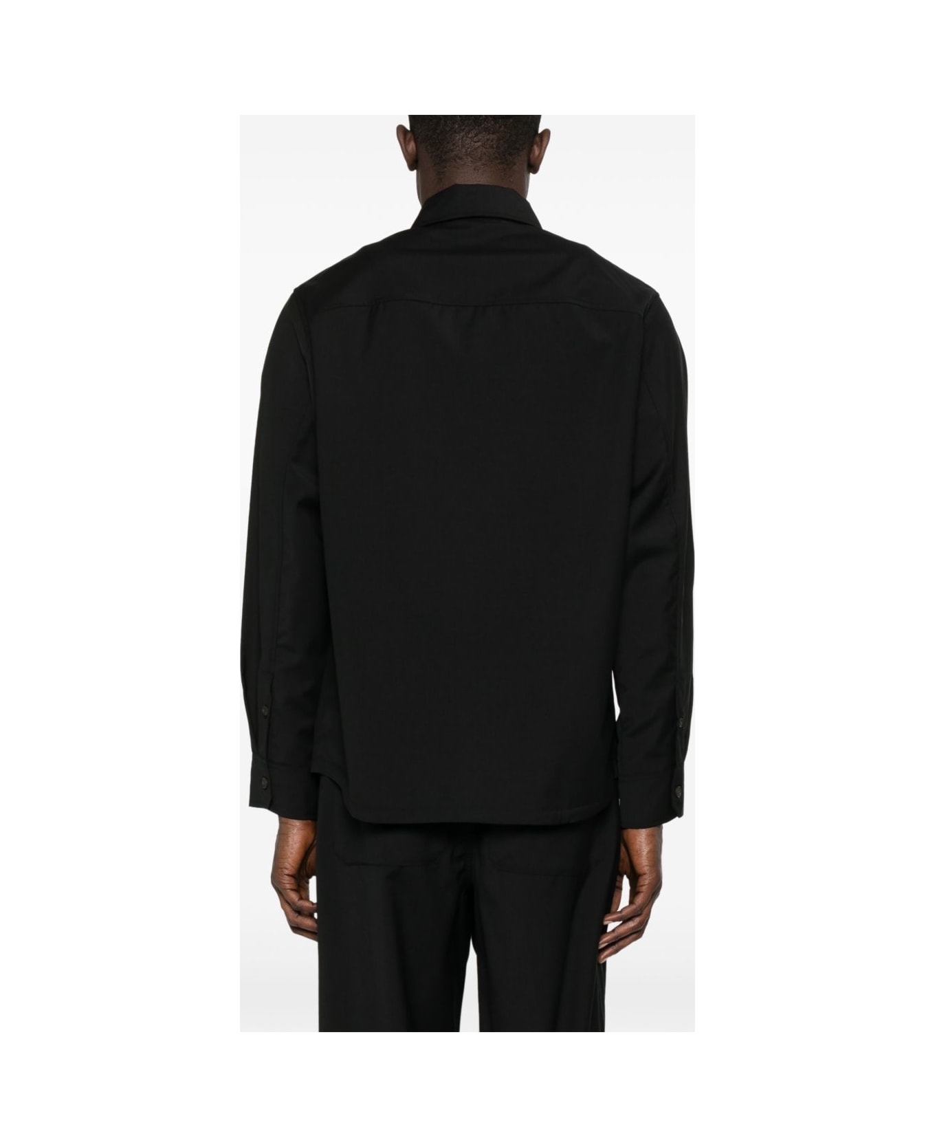 Emporio Armani Wool Shirt Jacket - Black