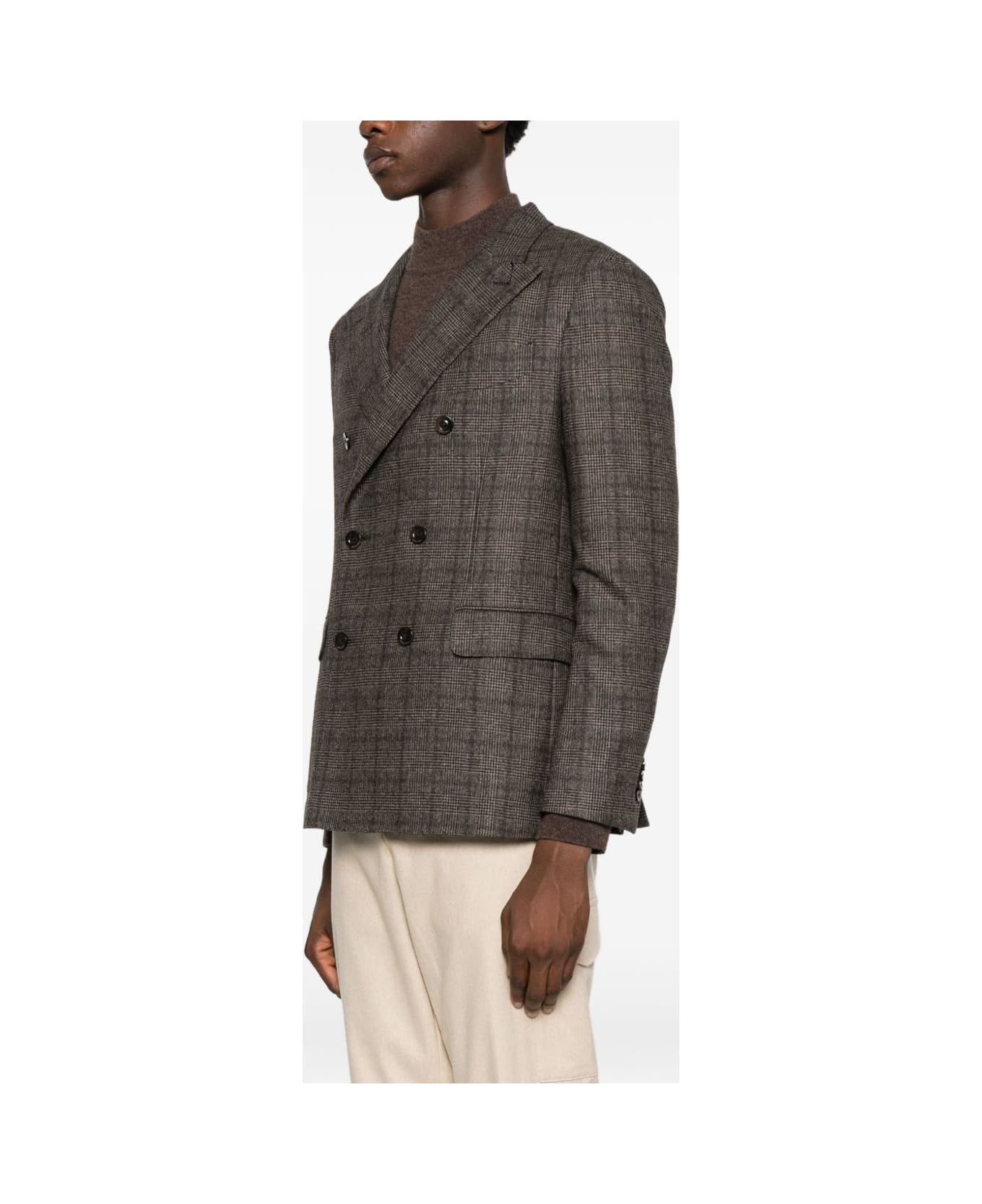 Boglioli Wool Blend Double-breasted Jacket - Brown