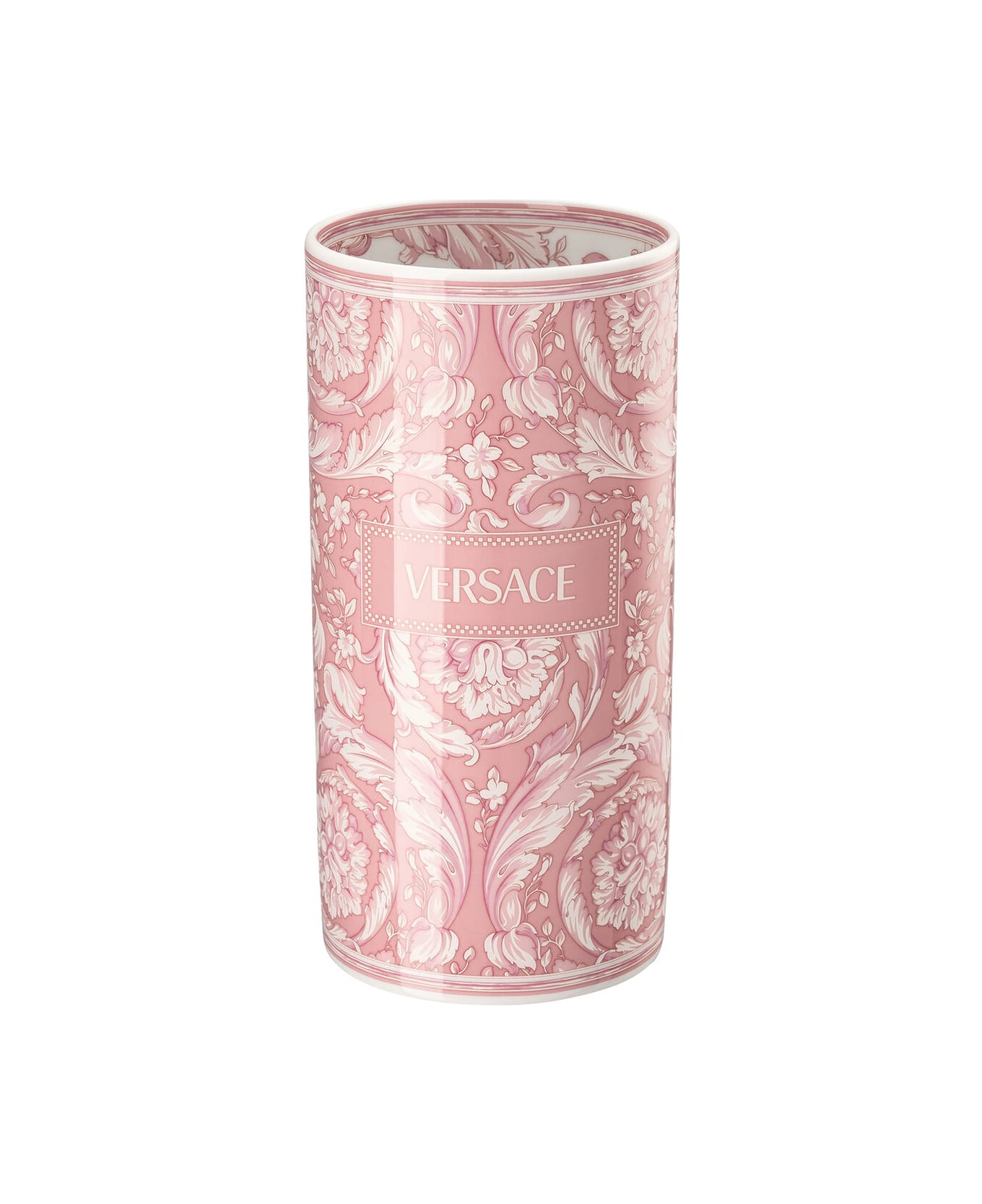 Versace Barocco Rose Vaso Cm 24 - Rosa