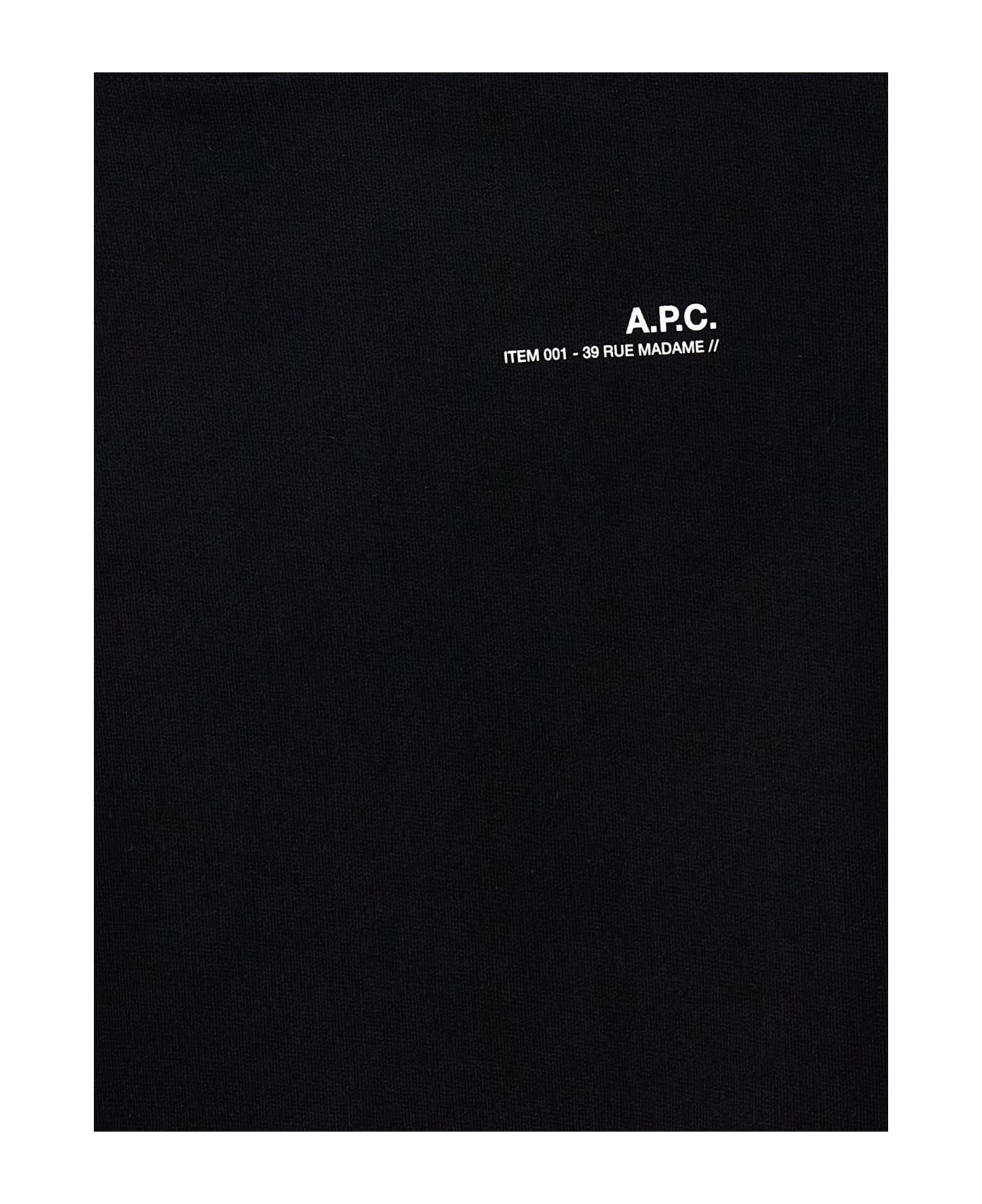 A.P.C. Hoodie Sweatshirt "item" In Cotton - Lzz Black