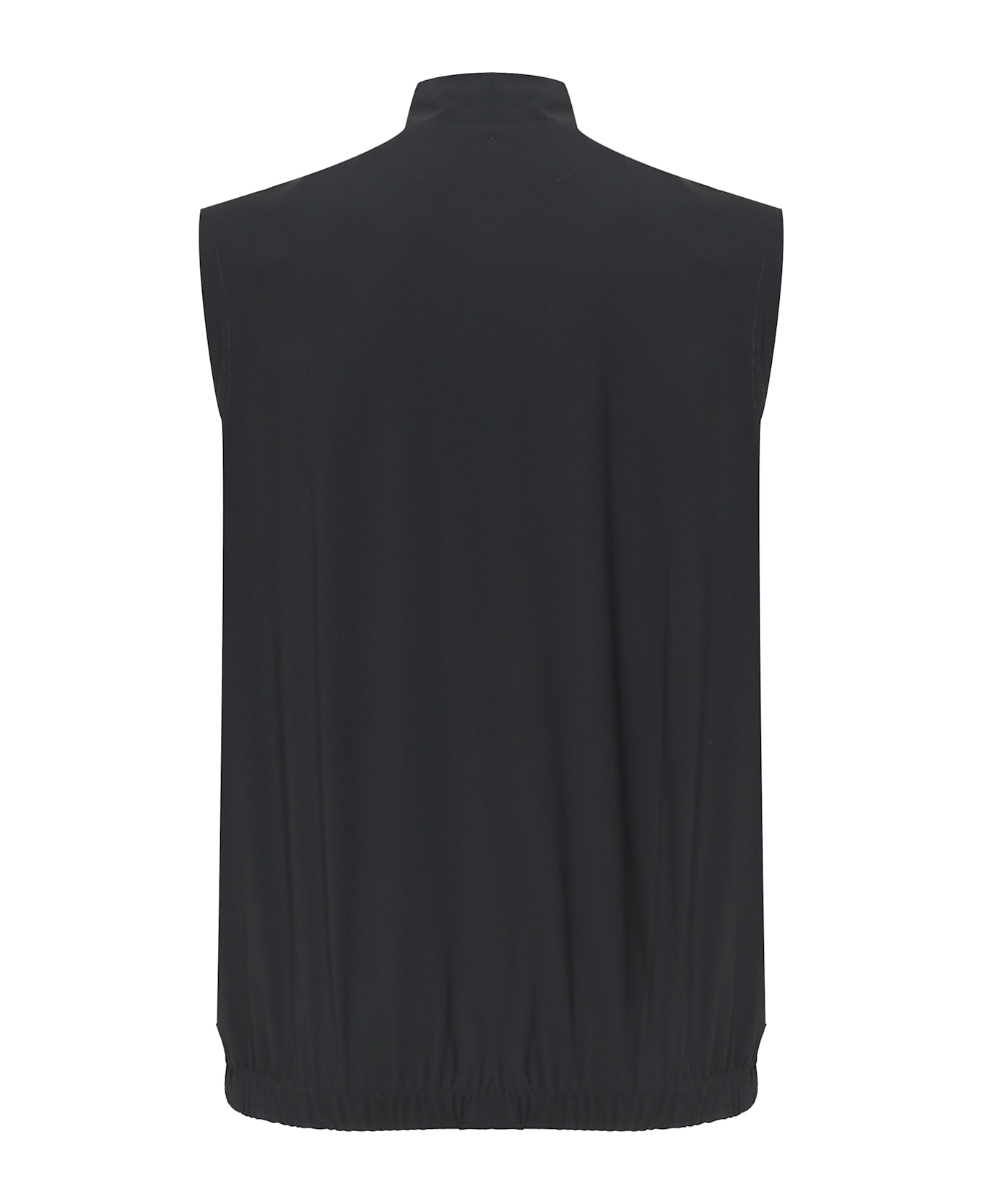 Eleventy Vest With Zip - Blue