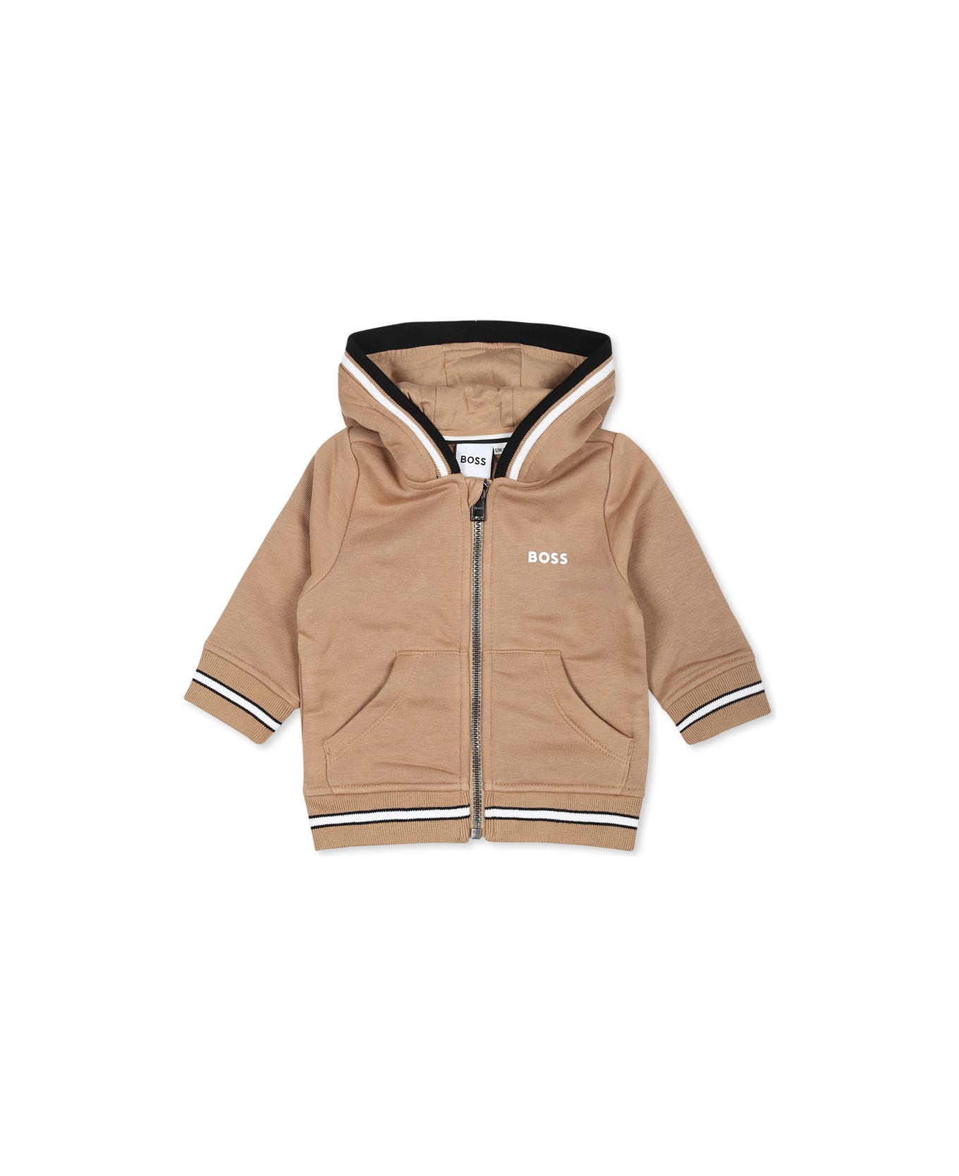 Hugo Boss Beige Sweatshirt For Boy With Logo - Beige