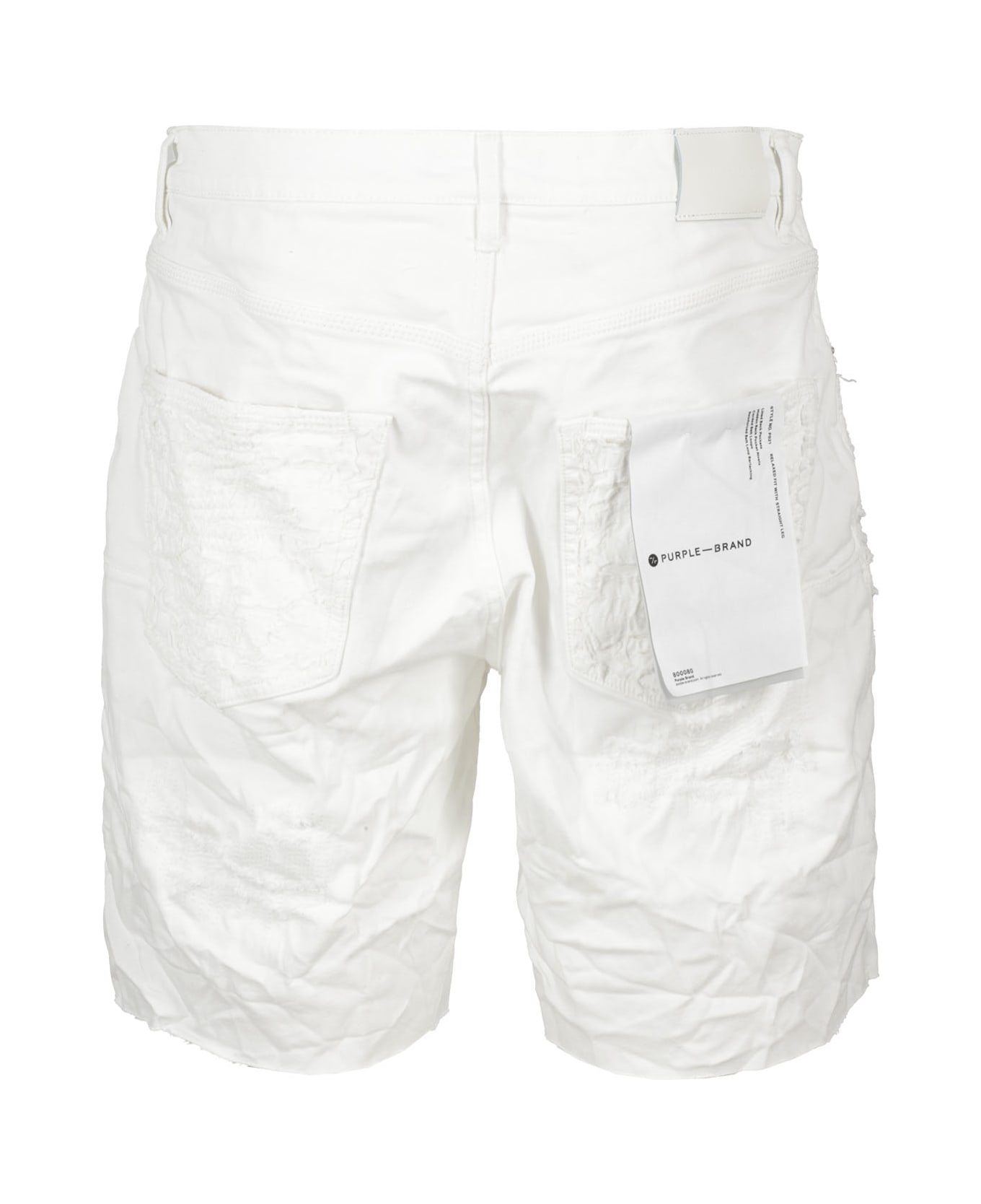 Purple Brand Destroy Pocket - Wqdp White Quilted ショートパンツ