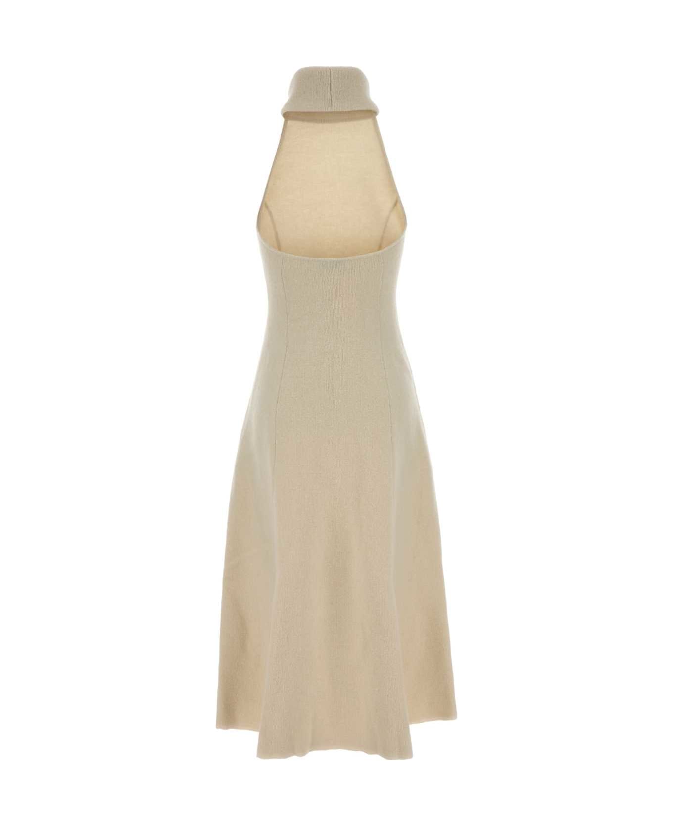 Magda Butrym Ivory Wool Blend Dress - CREAM