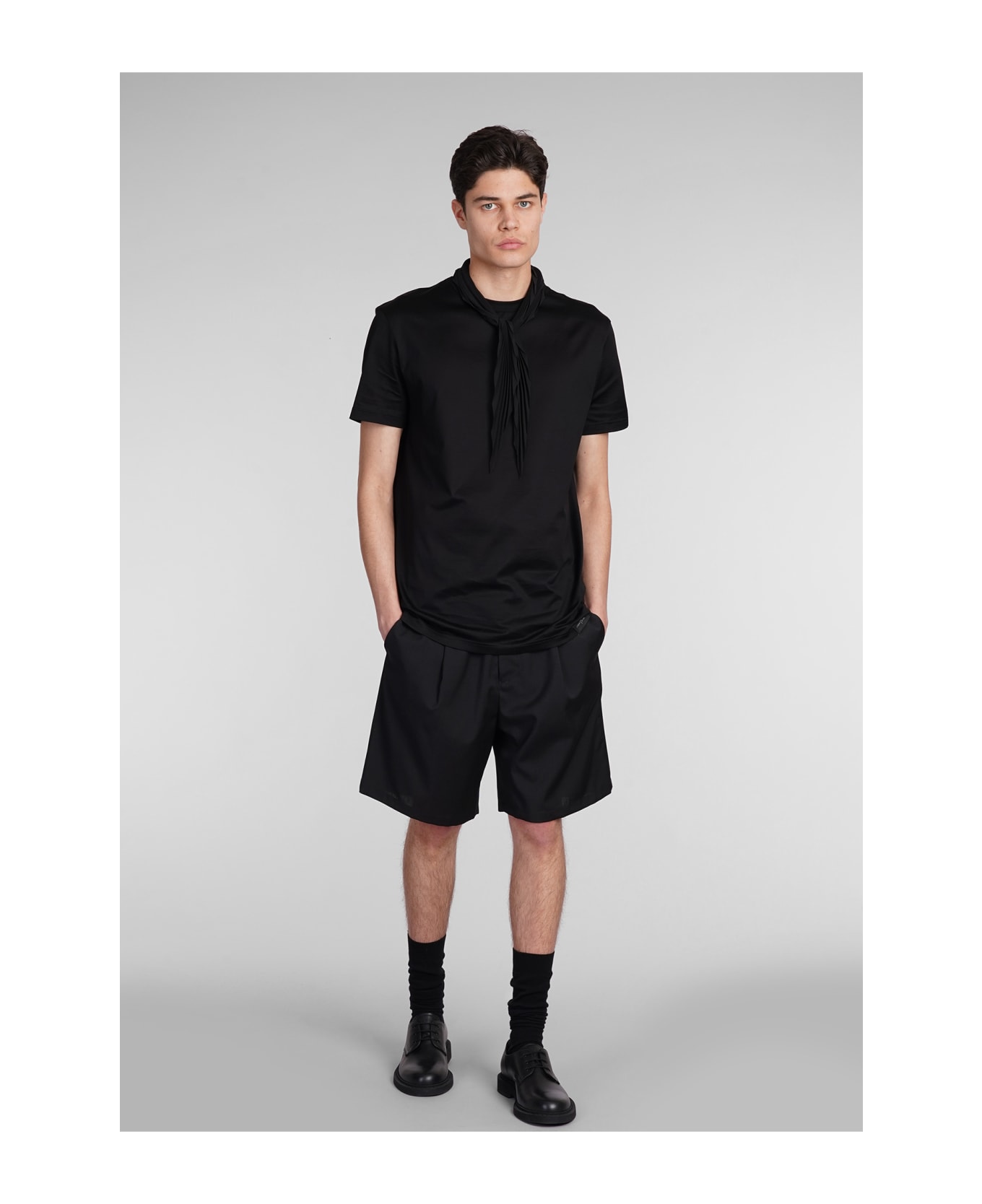 Low Brand Tokyo Shorts In Black Wool - black