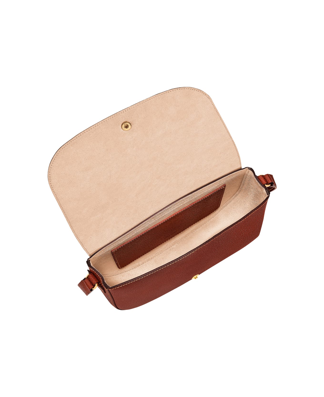 Longchamp 'epure' Brown Crossbody Bag With Adjustable And Removable Shoulder Strap And Embossed Logo On The Front In Leather Woman - Brown