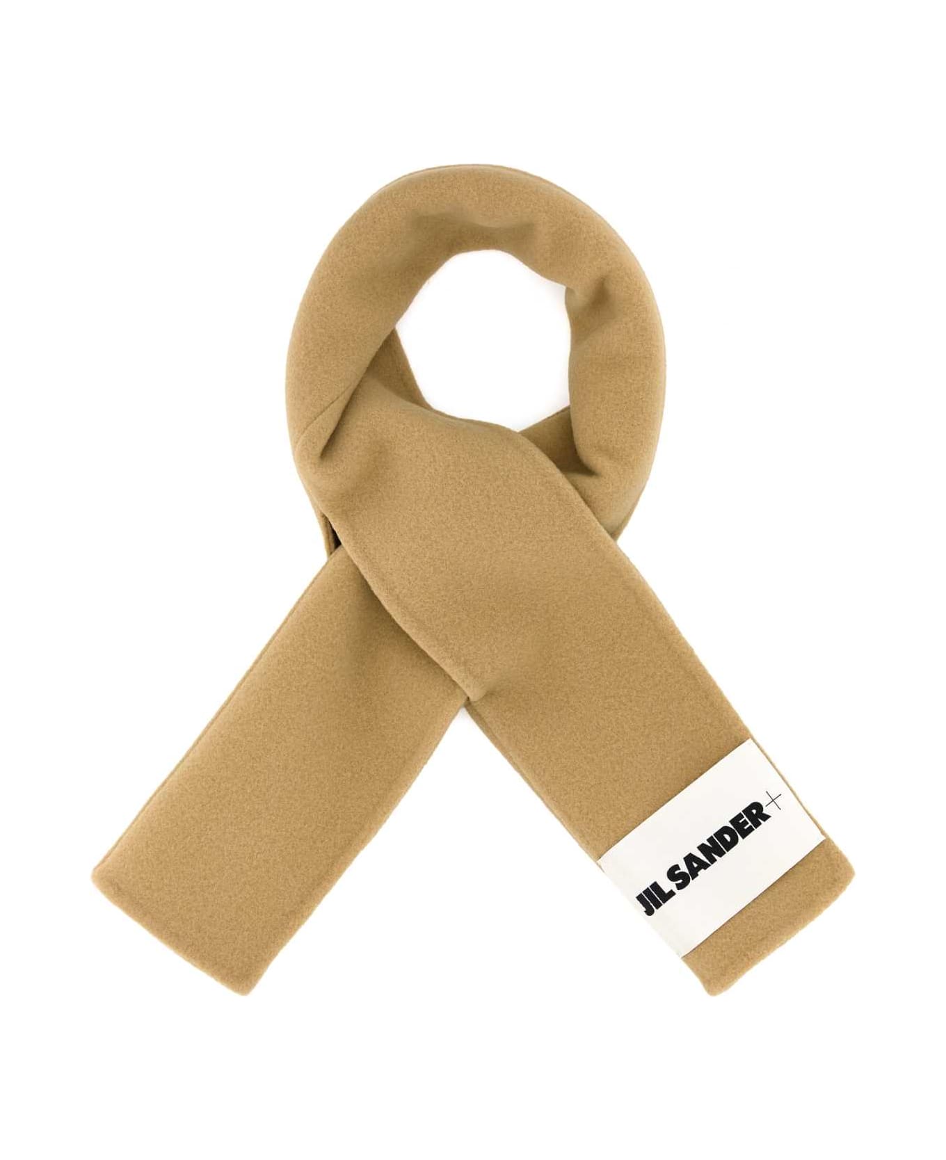 Jil Sander Camel Wool Scarf - CEREAL