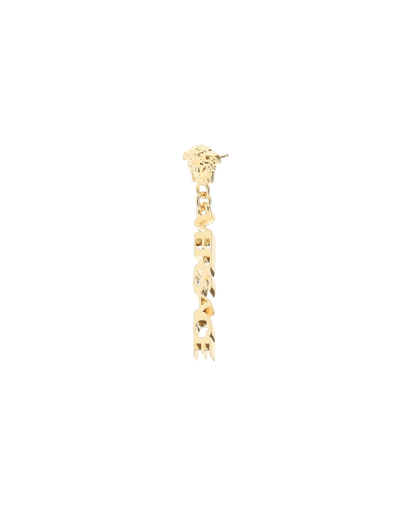 Versace Logo Pendant Earrings - Oro Versace