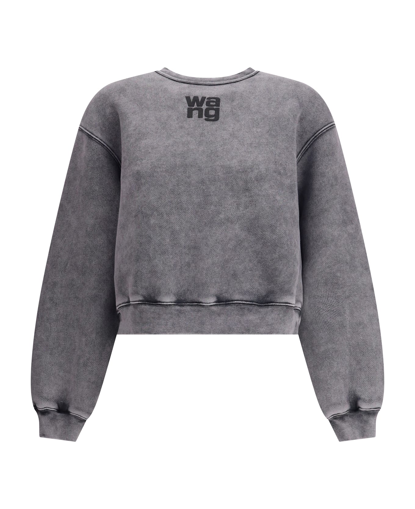 Alexander Wang Essential Terry Crew Sweatshirt W/ Puff - Grigio