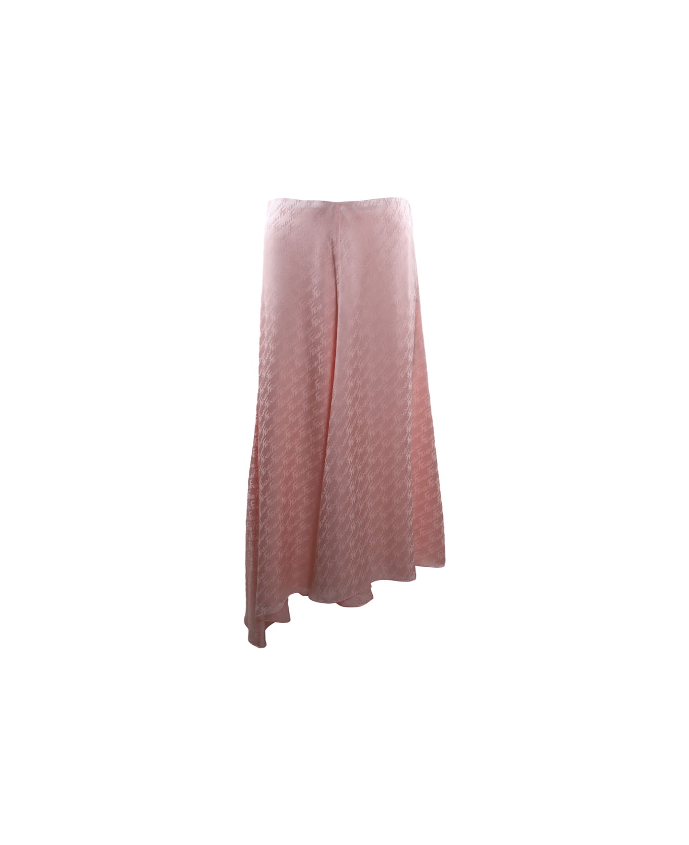 Fendi Silk Skirt With All-over Jacquard Logo Print - Grace