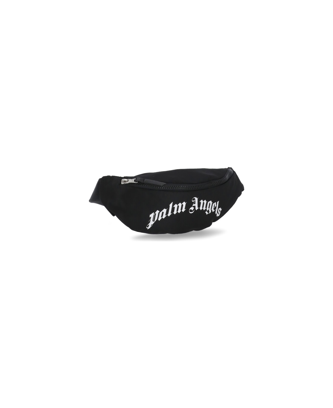 Palm Angels Curved Logo Fanny Pack Pouch - Black