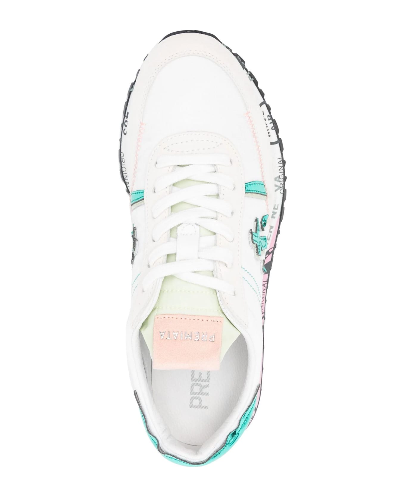 Premiata Fabric And Leather Sneakers - White