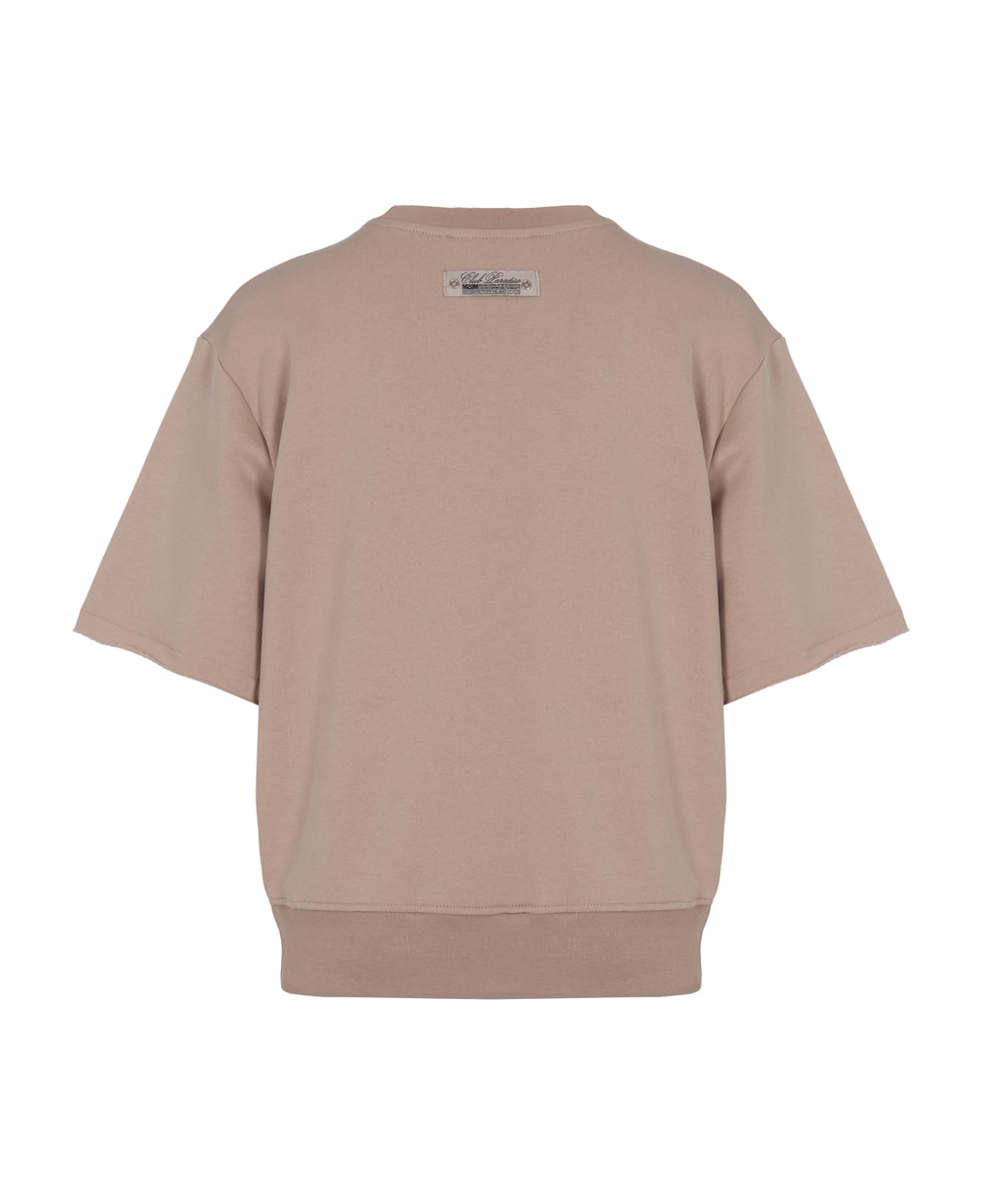 MSGM Sweatshirt With Print - Beige ニットウェア＆スウェットシャツ