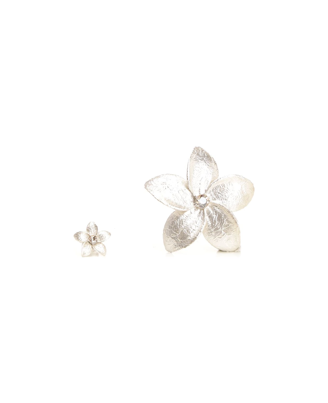 Forte_Forte Frangipani-shaped Earrings - Silver