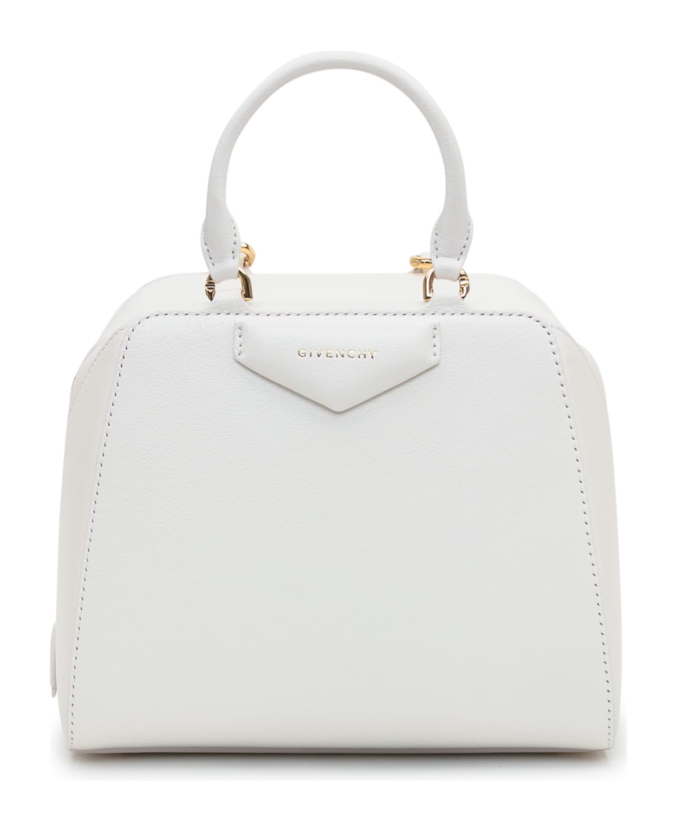 Givenchy Ivory Leather Mini Antigona Cube Handbag - IVORY