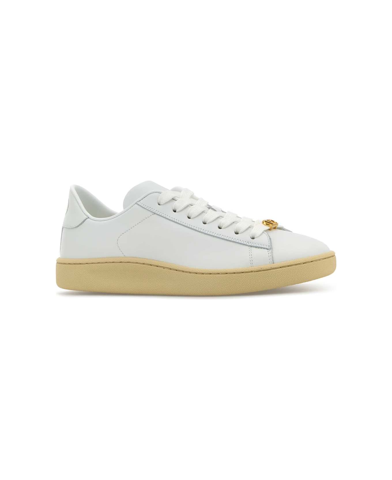 Valentino Garavani White Leather Royco Sneakers - BIANCOGREENBRIARBIANCO