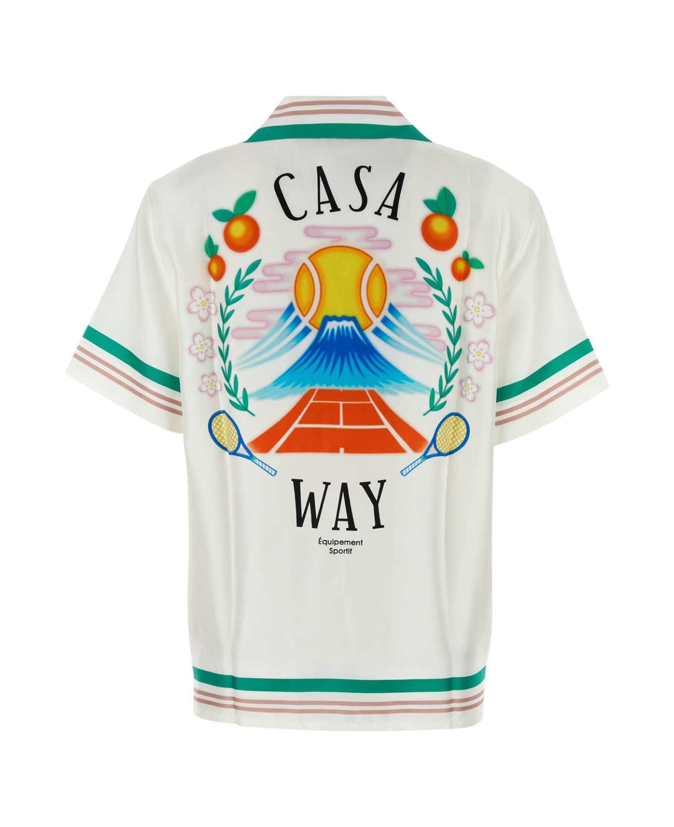 Casablanca White Satin Shirt - CASAWAY