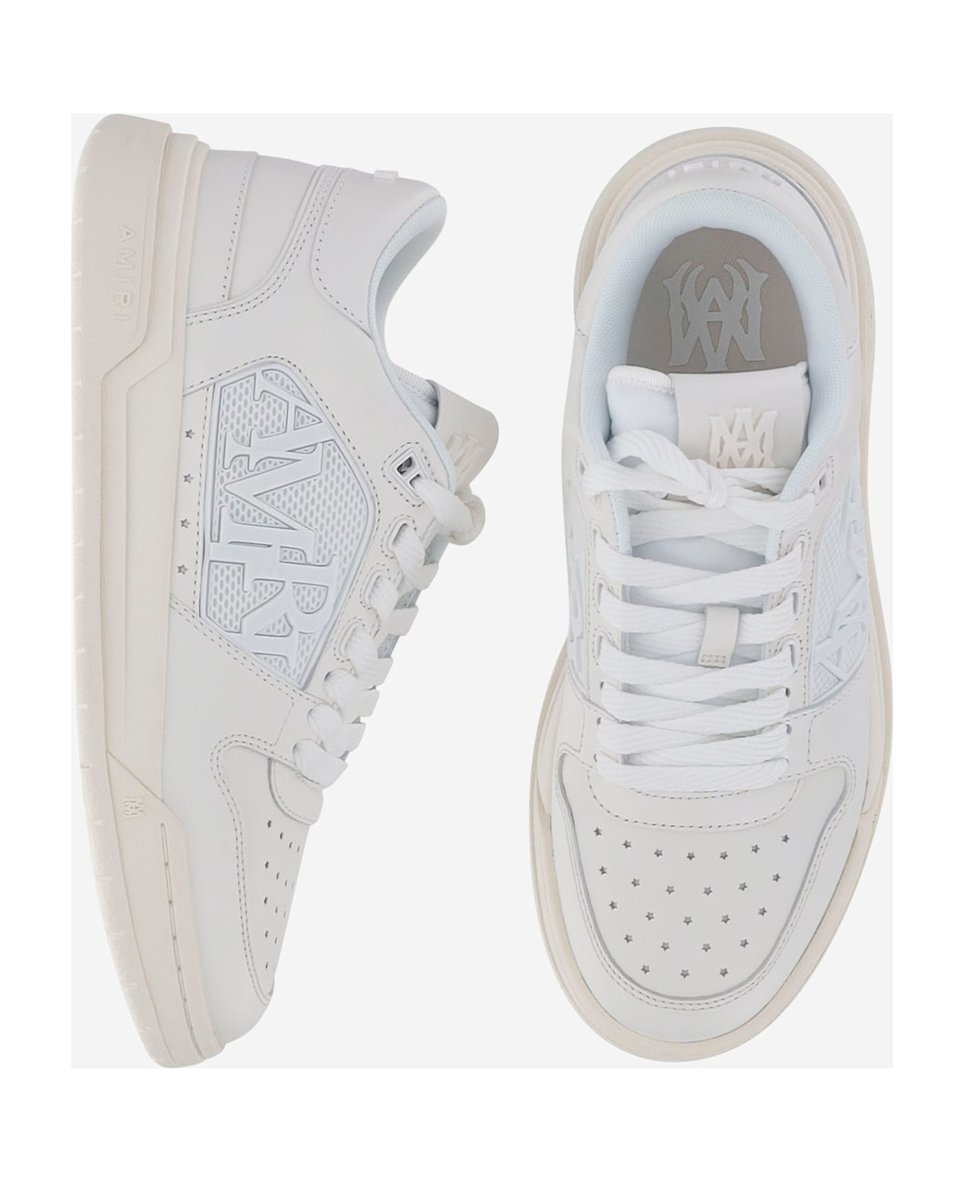 AMIRI Leather Sneakers With Logo - White