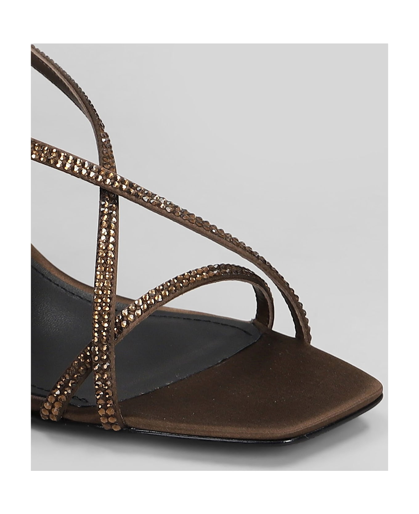 Lola Cruz Liberty Heel 55 Sandals In Brown Leather - brown