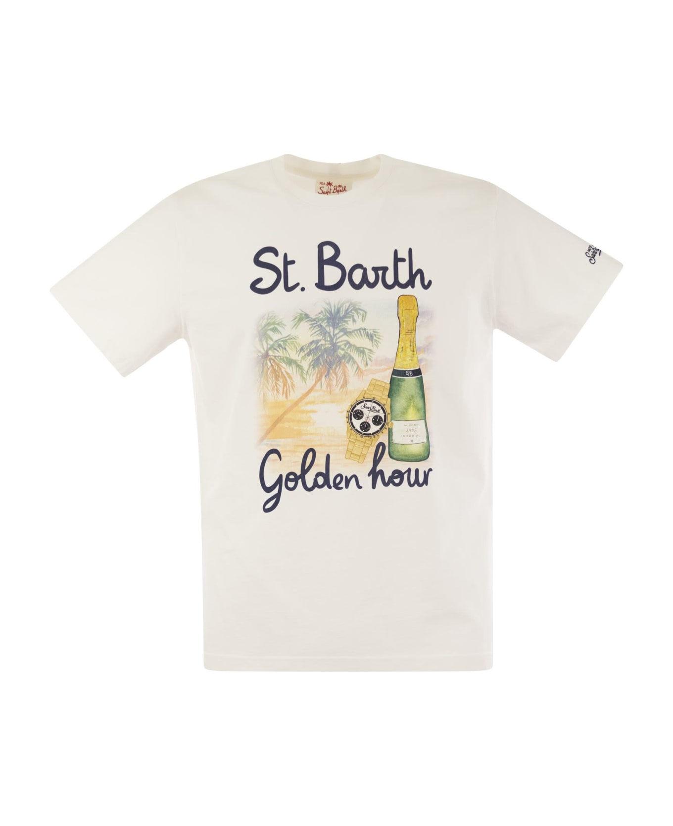 MC2 Saint Barth T-shirt With Print On The Front - White