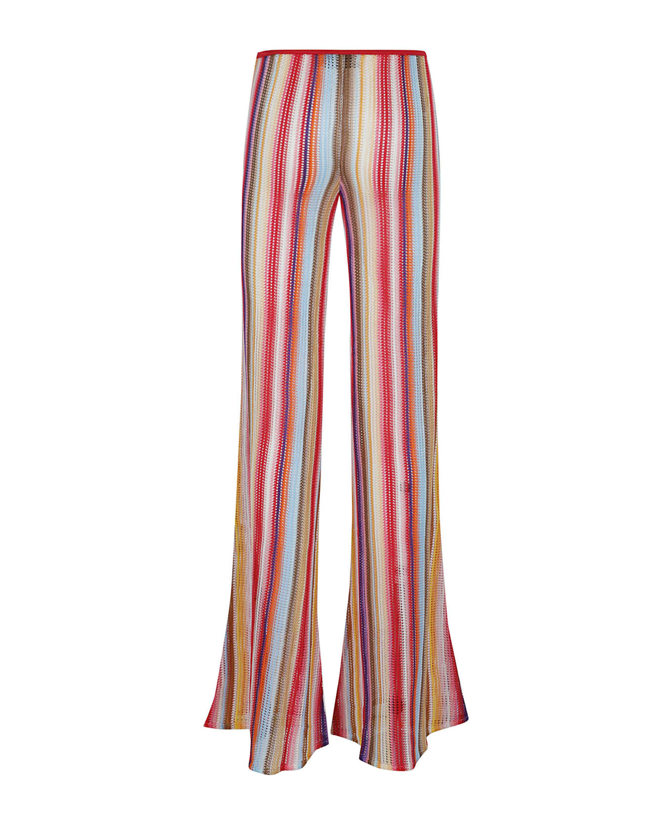 Missoni Trousers - Multicolor Red Strip