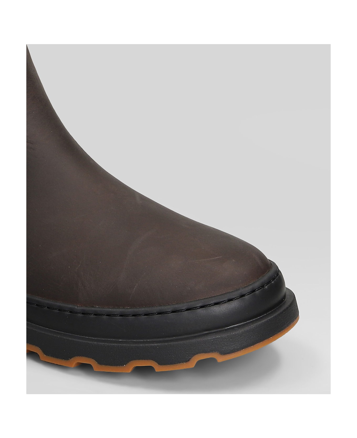 Camper Brutus Ankle Boots In Brown Leather - brown