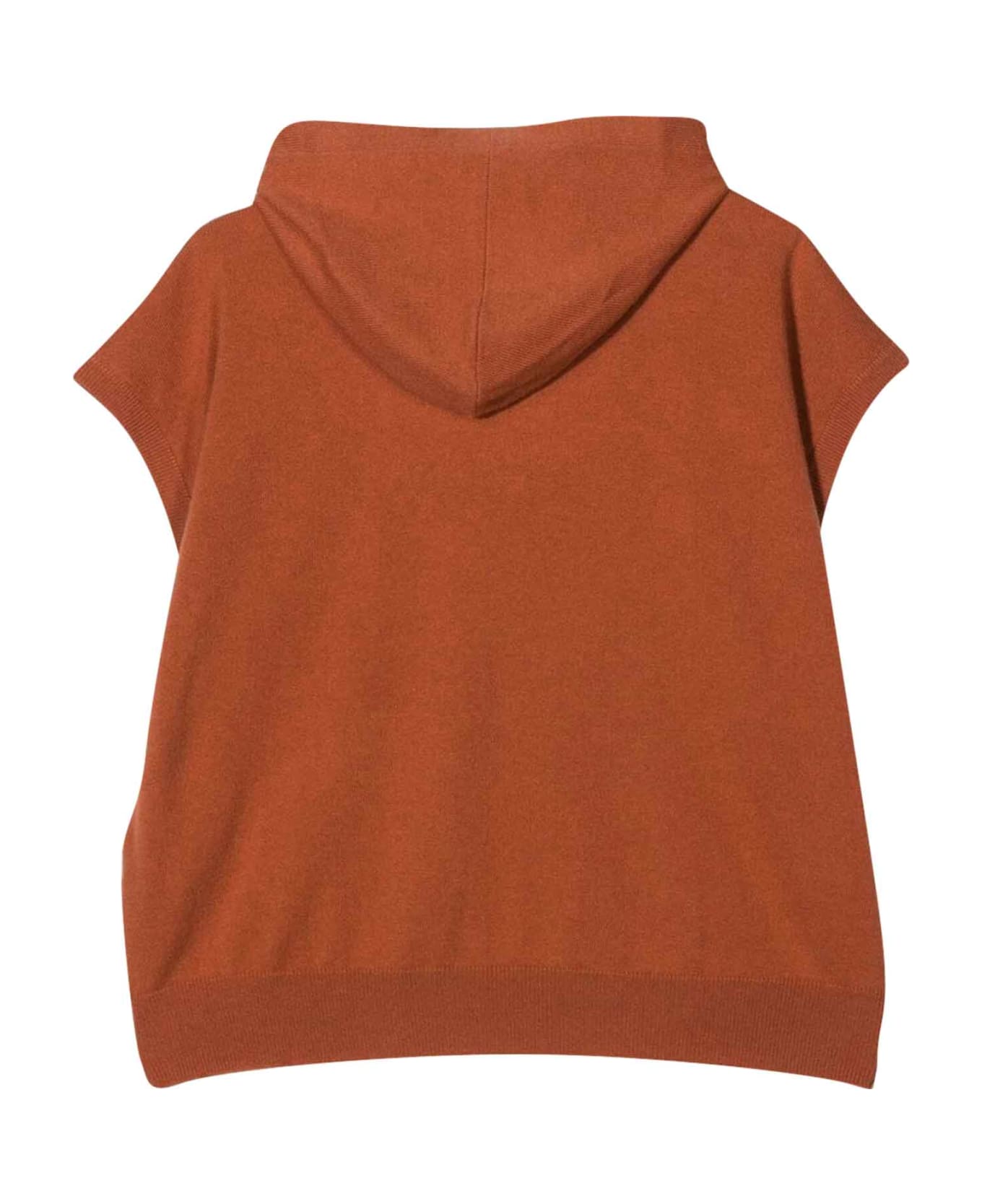 Brunello Cucinelli Orange Sweatshirt Girl - Zenzero