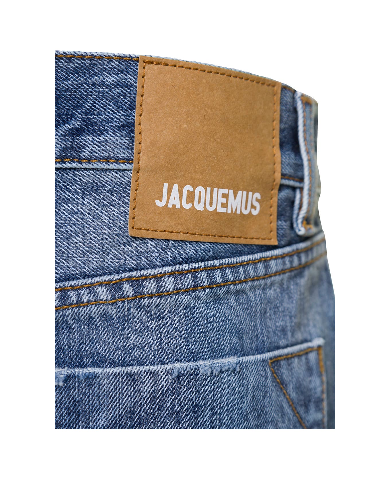 Jacquemus Blue Le De Nimes Suno Wide Leg Jeans In Cotton Man - Blu