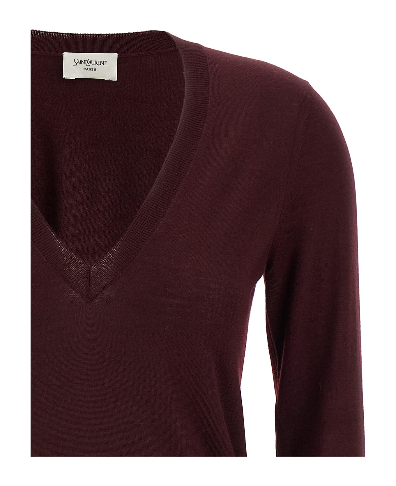 Saint Laurent Wool Sweater - Bordeaux