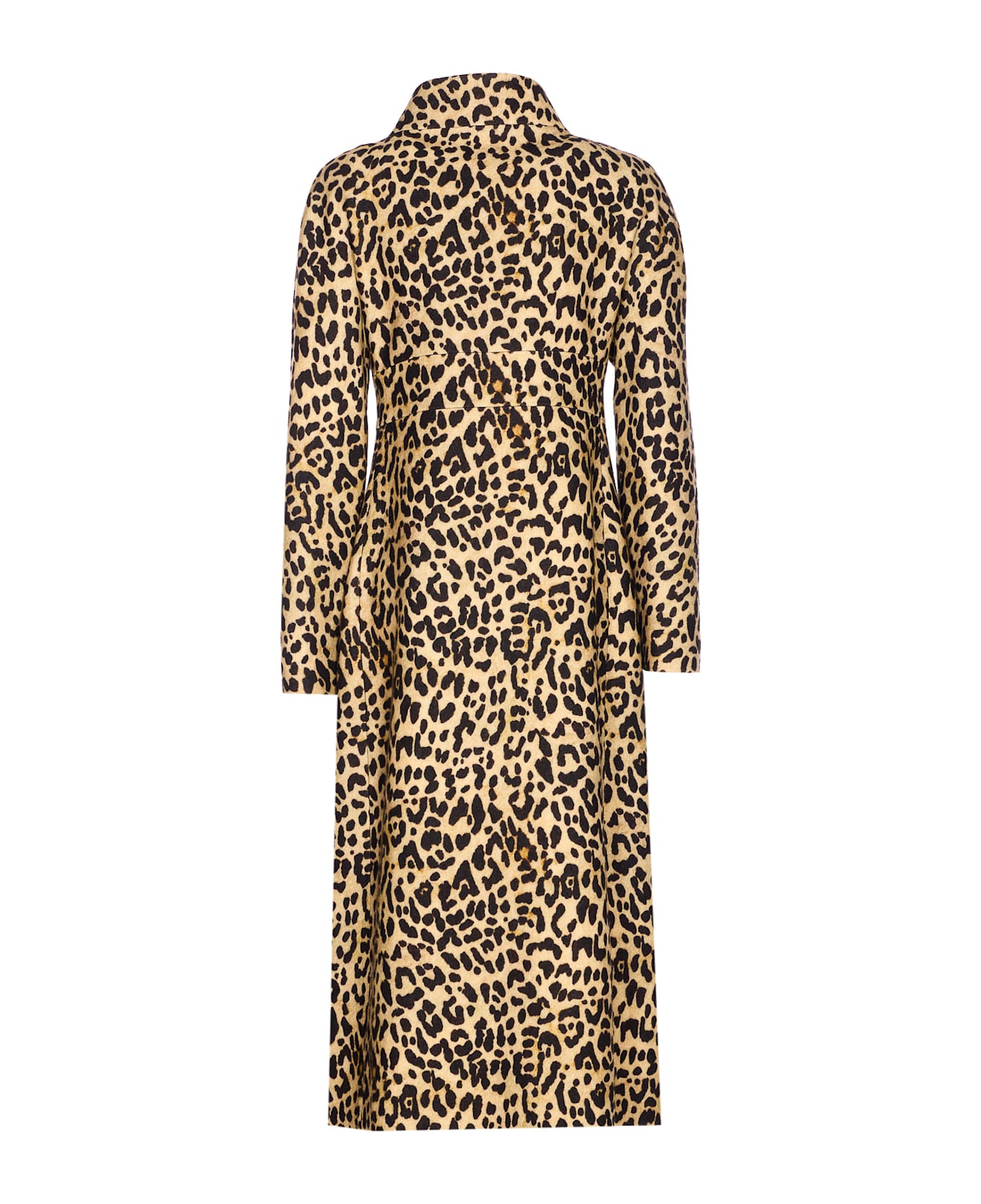 Valentino Garavani Animalier Print Cloth Coat - Brown