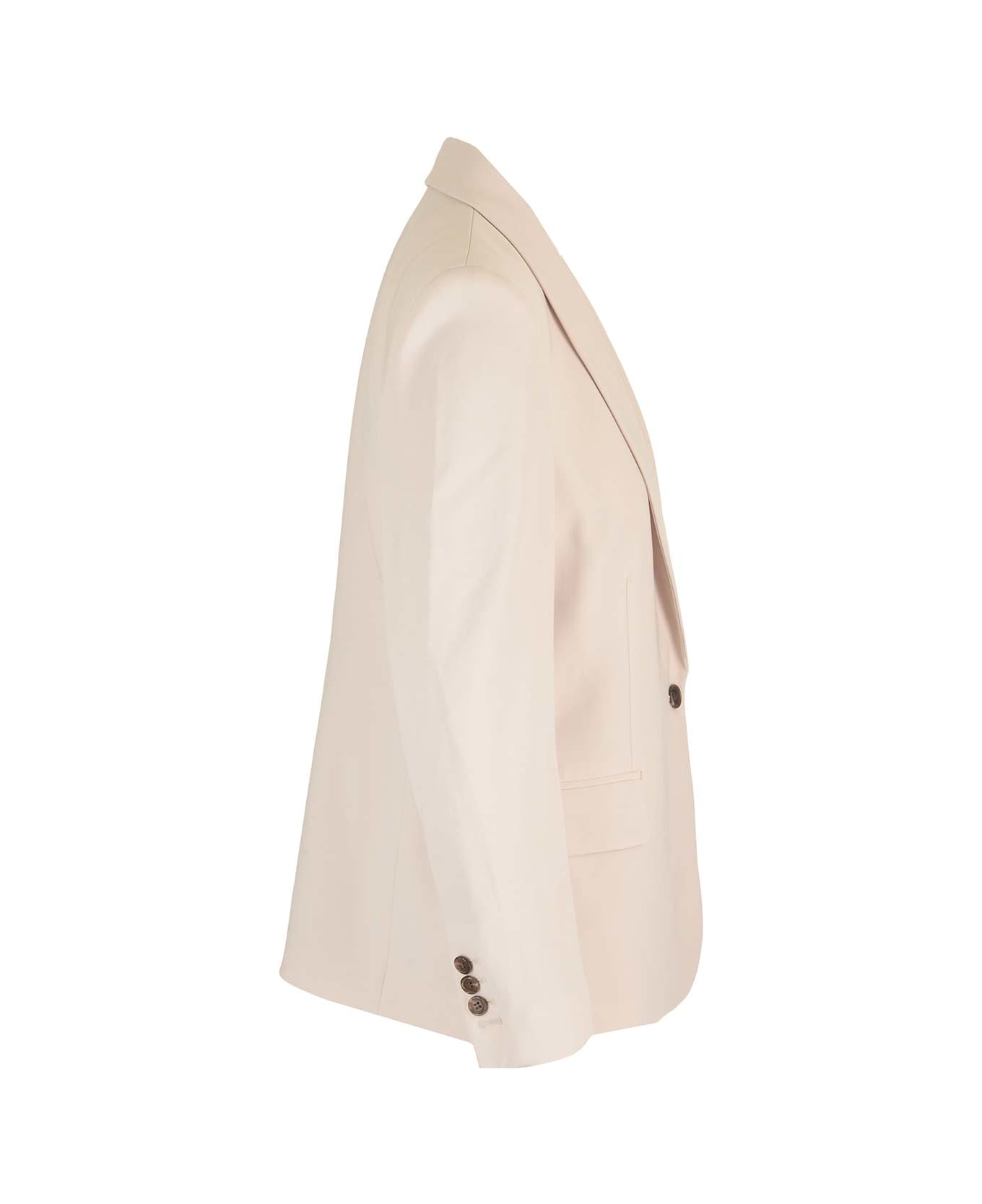 Theory Beige Single-breasted Jacket - Pumice