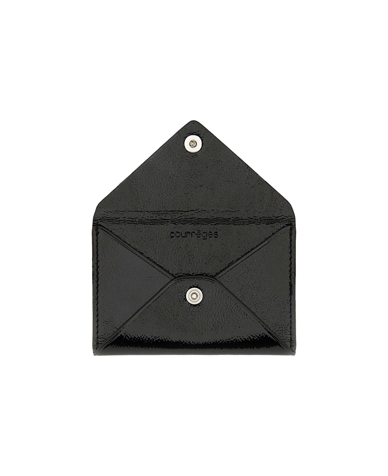 Courrèges Card Holder With Logo - BLACK