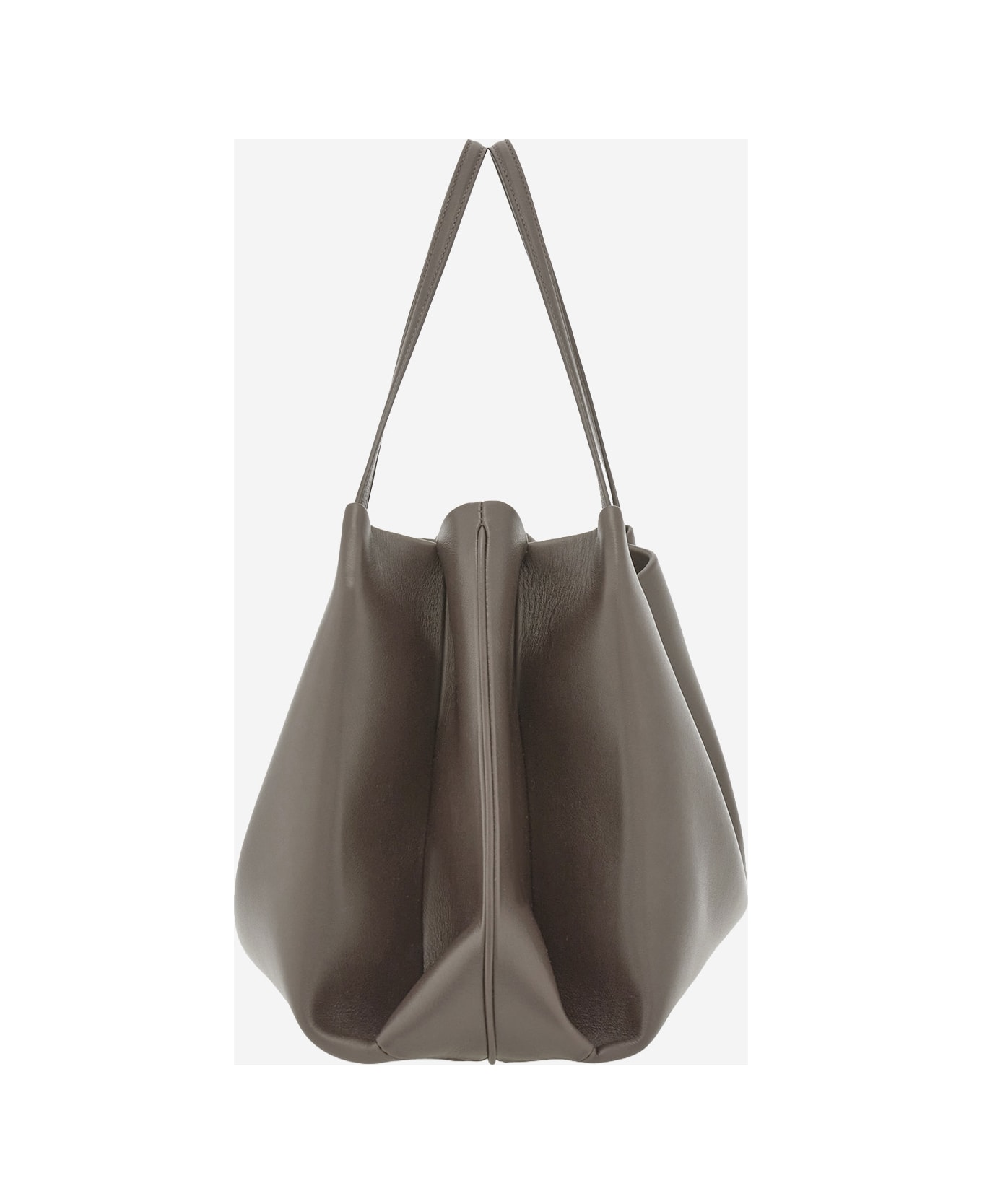 Ferragamo Leather Shoulder Bag - Khaki